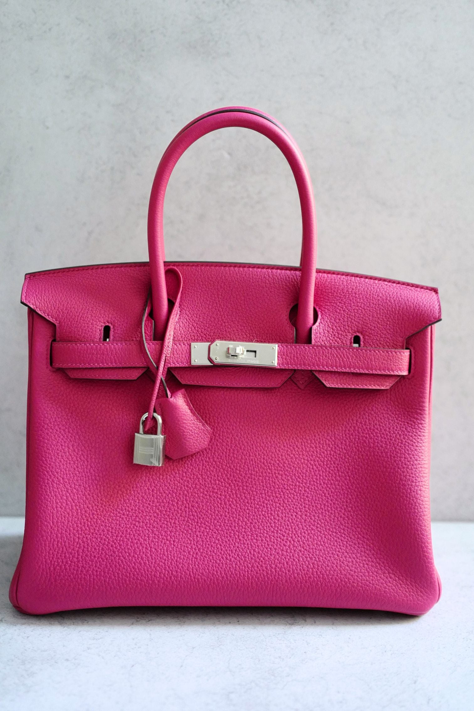 Hermès Birkin 30 Rose Mexico Togo Leather Palladium Hardware K Stamp