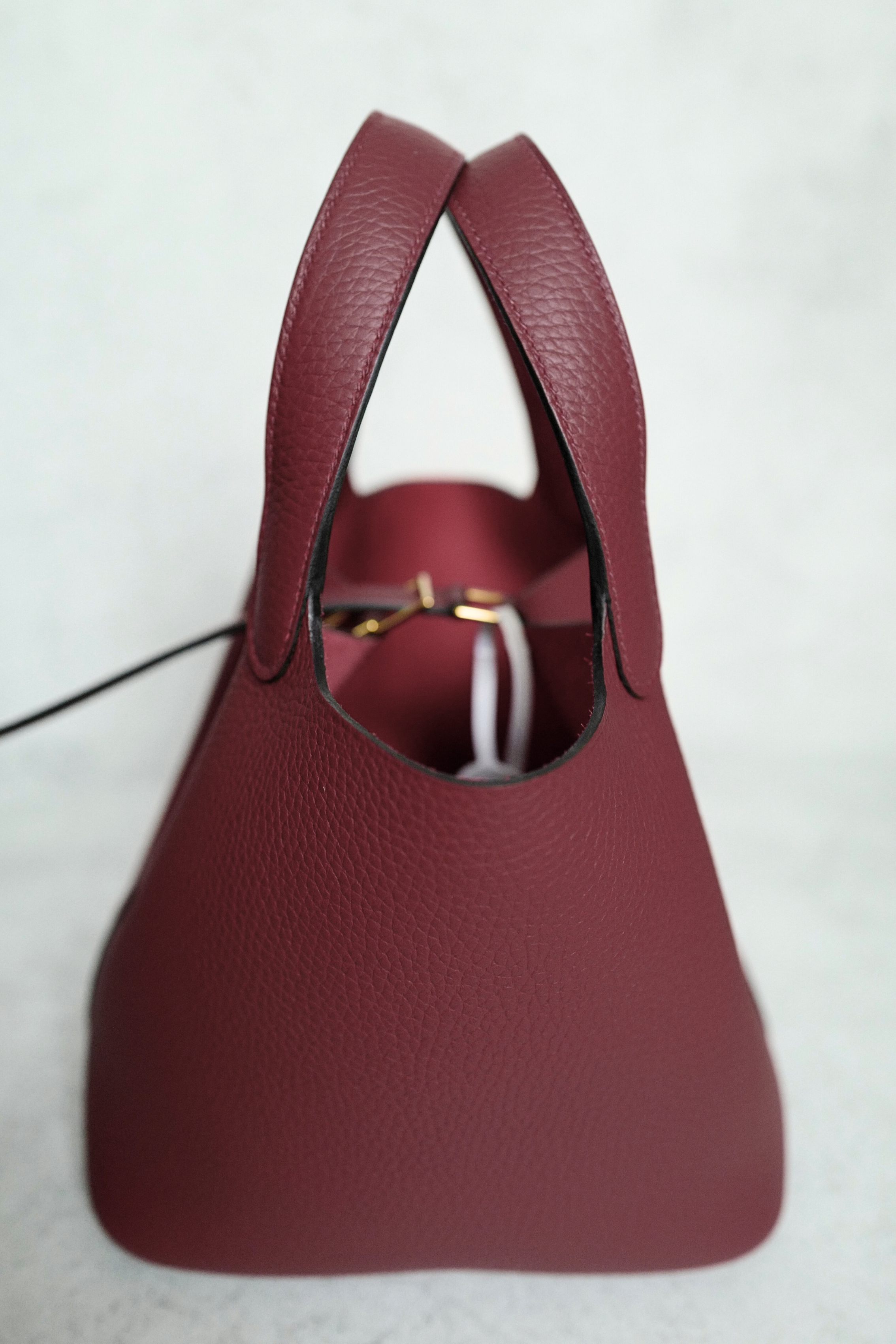 BNIB Hermès Picotin 18 Bag Rouge H Clemence Leather with Gold Hardware