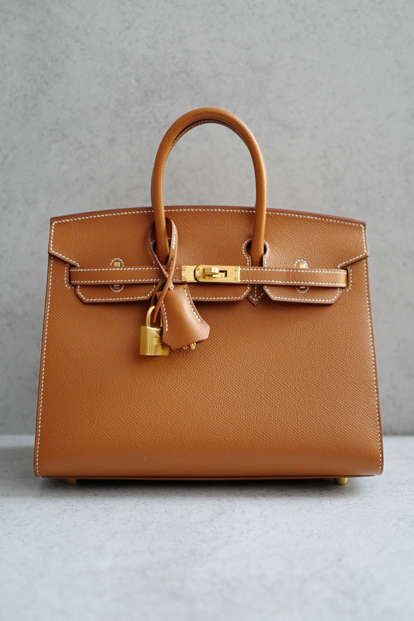 Hermès Birkin 25 Gold Epsom Sellier Gold Hardware U Stamp