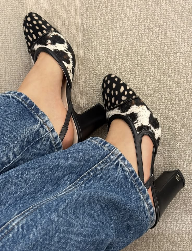 Chanel 26S Slingbacks Matthieu Blazy's White/Brown/Black Calfskin Size 38