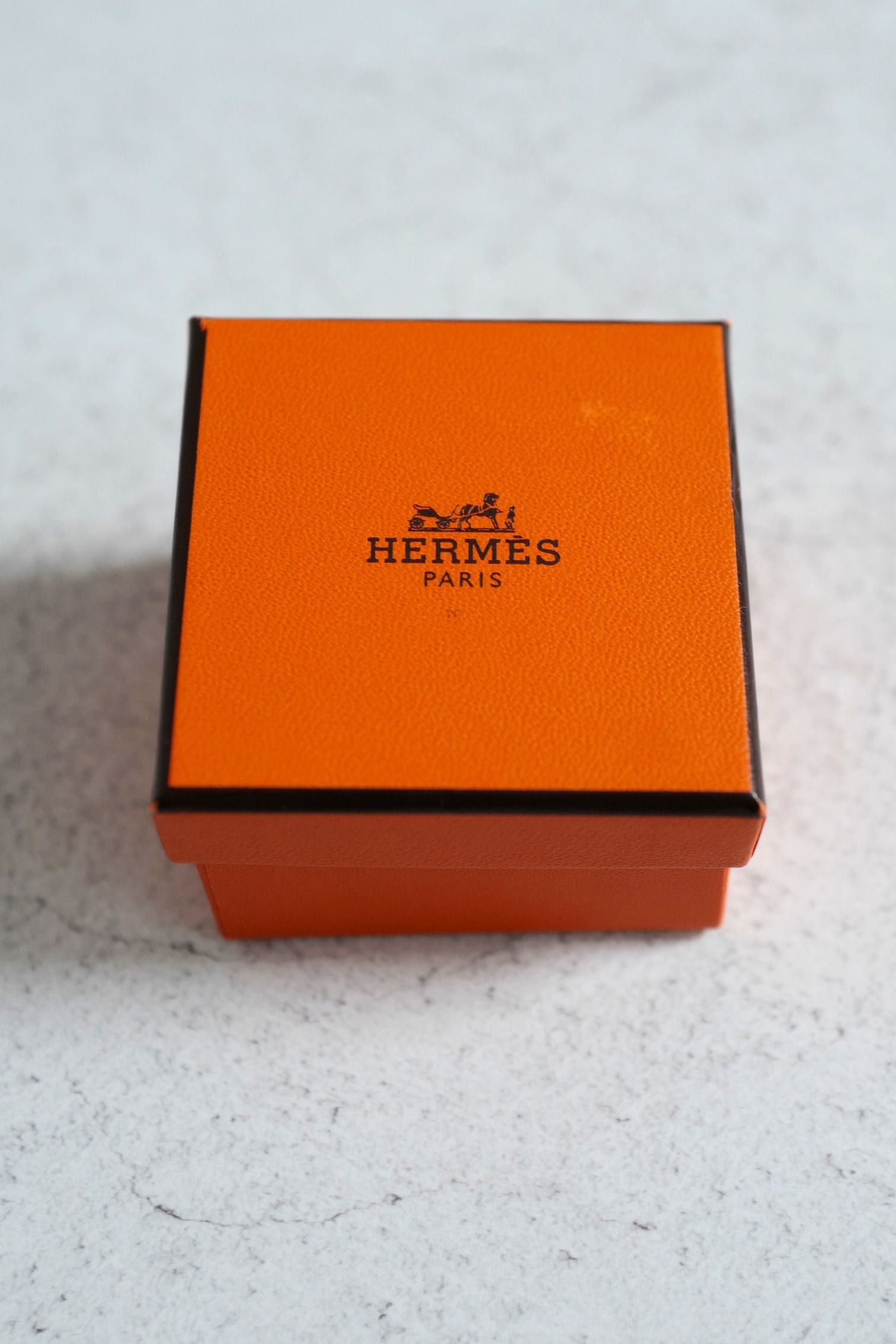 Hermès Rocabar Enamel Scarf Ring Black/Yellow/Blue Striped