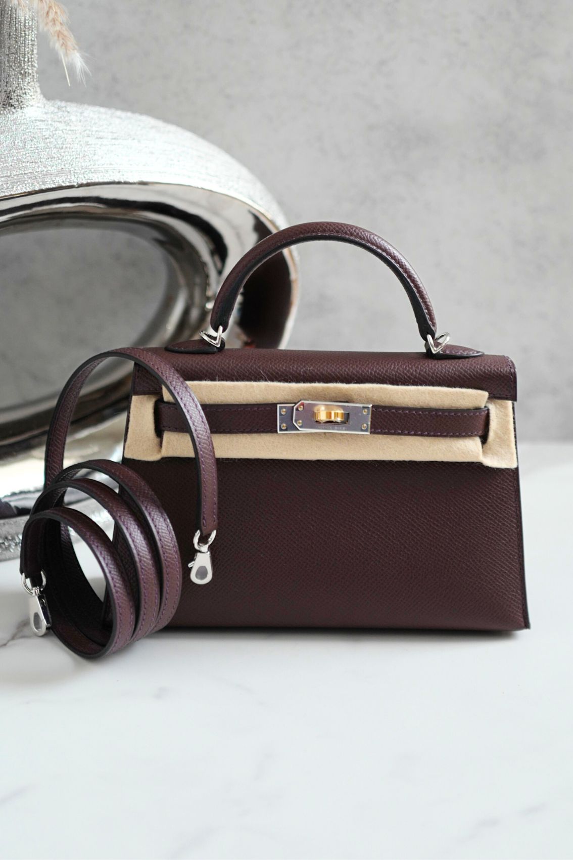 NEW Hermès Kelly 20 Rouge Sellier Epsom Leather Electrum Hardware K Stamp