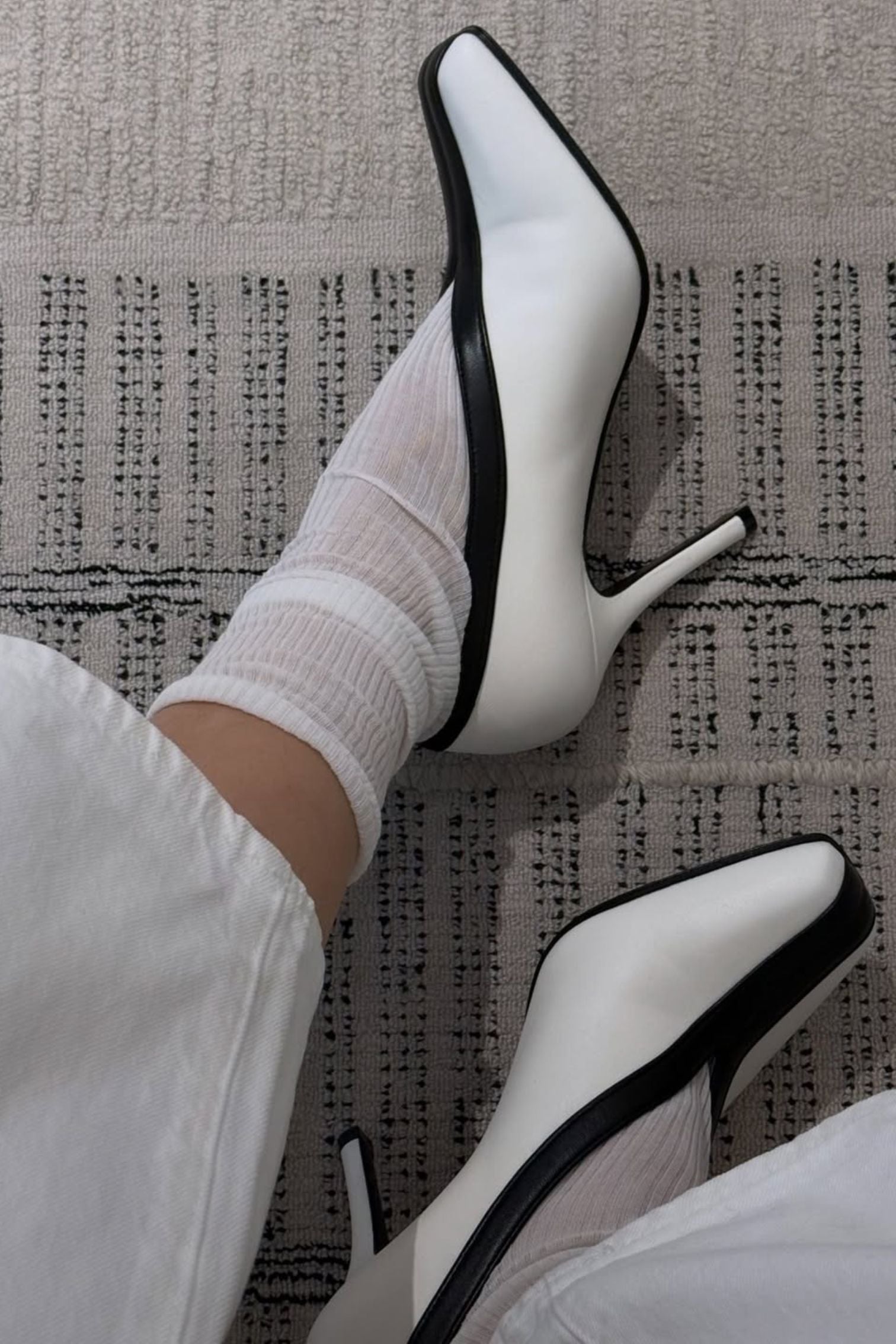 Chanel 26S Pumps Matthieu Blazy's White Lambskin Size 36.5c