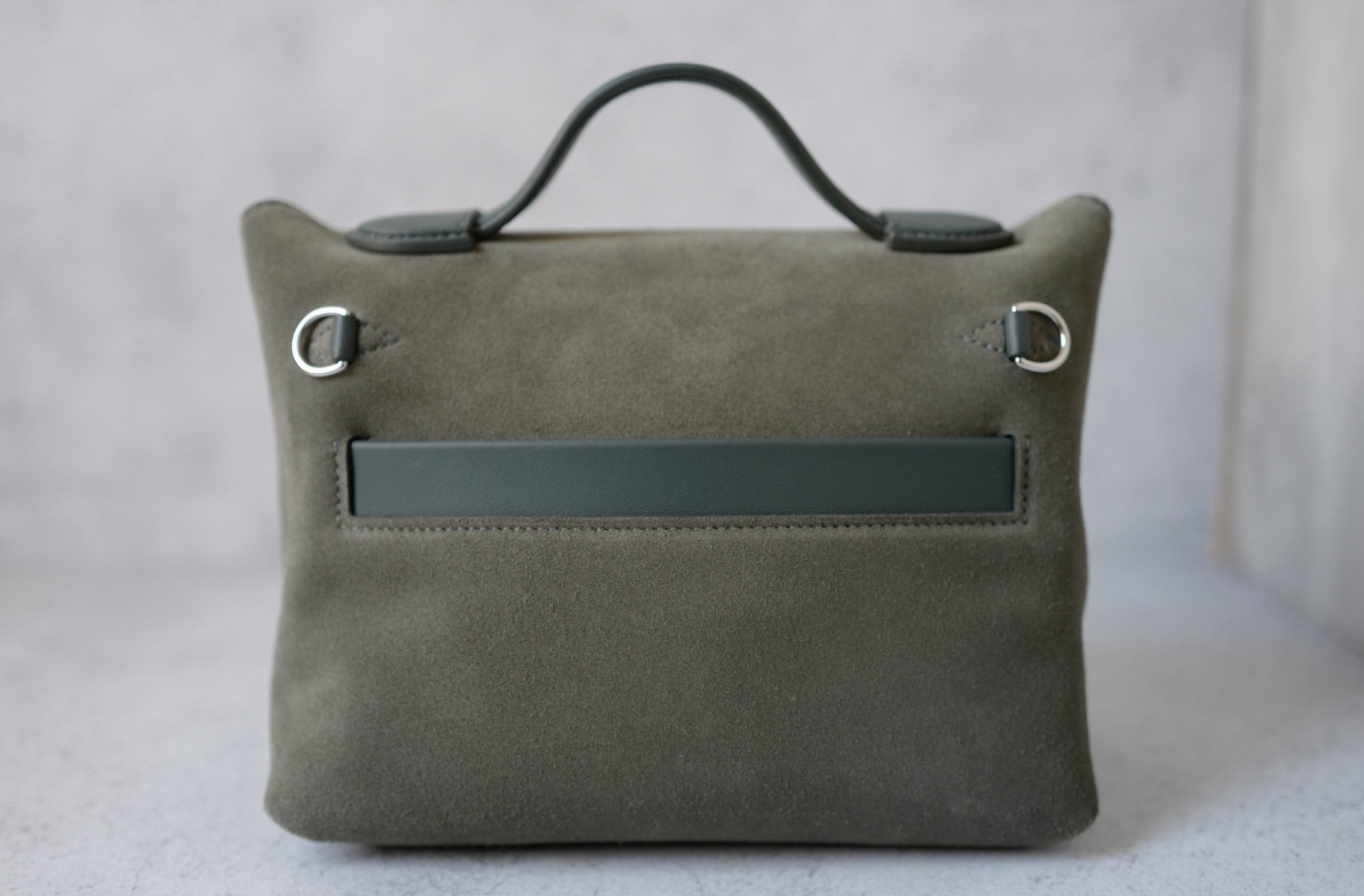 BNIB Hermès Sac 24/24-21 Bag Veau Grizzly & Swift Sable Gris Vert Mangrove with Palladium Hardware