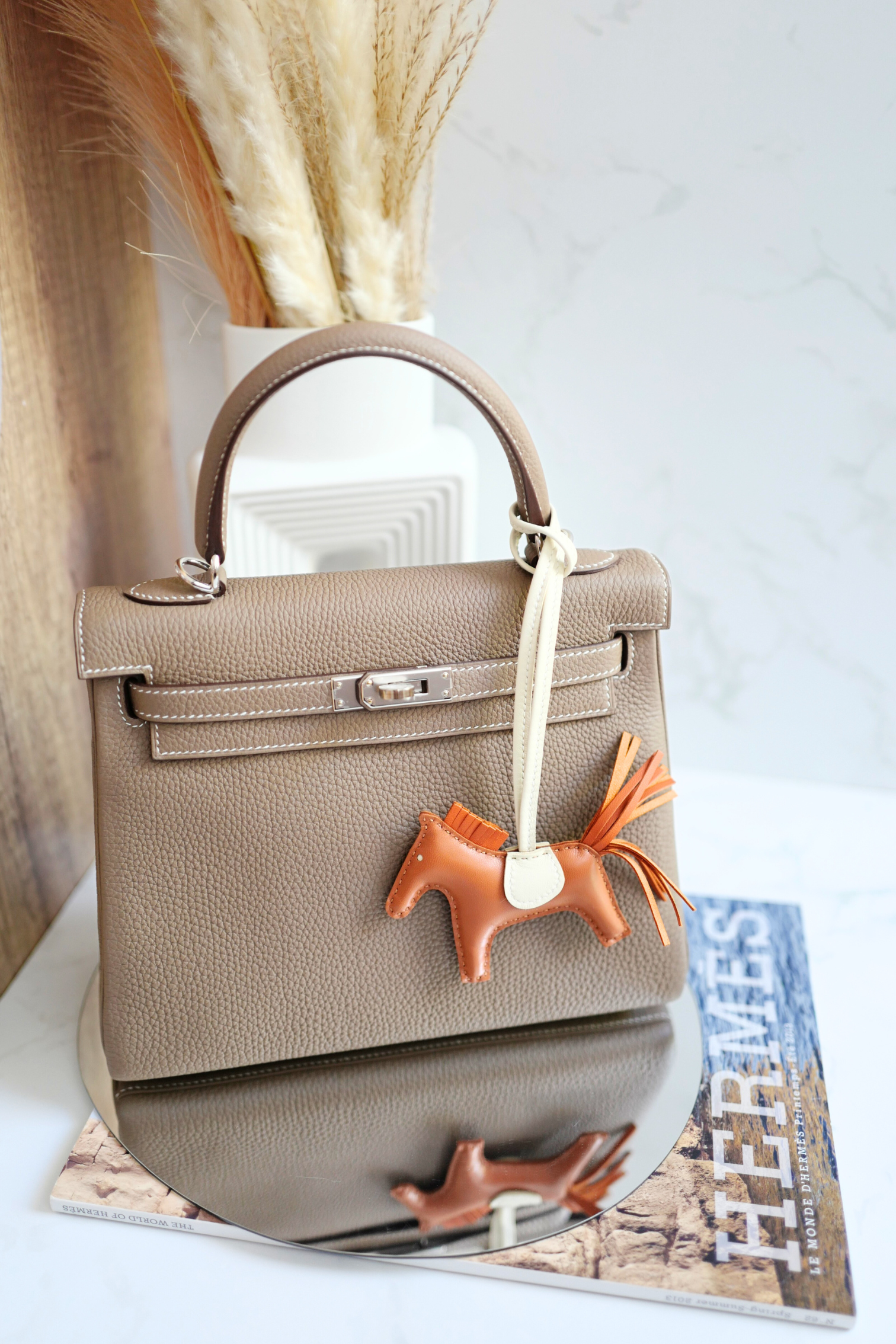 BNIB Hermes Rodeo PM Agneau Gold/Pain D'epice/Craie