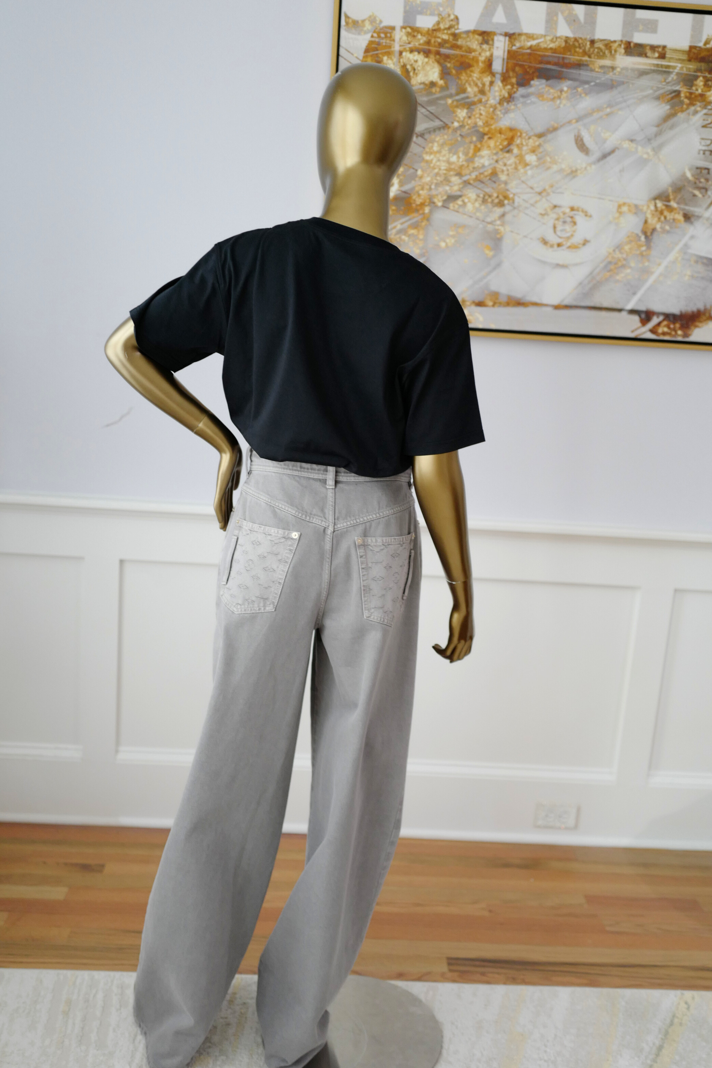 NEW Hermès Palefroi Remix Maxi Imprimé T-Shirt Black Cotton Size 36