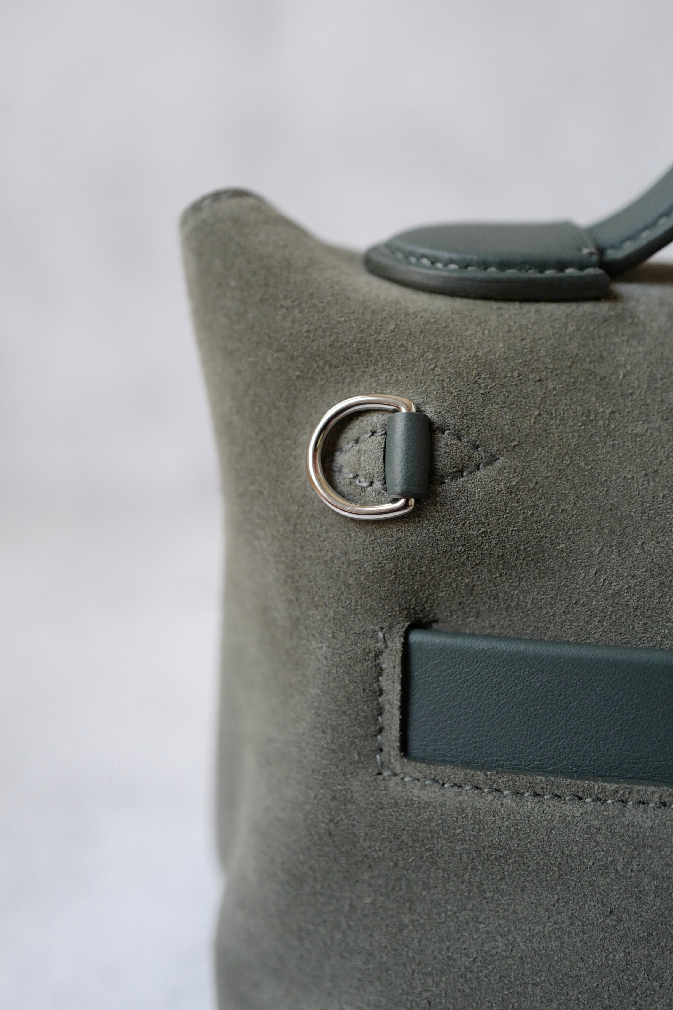 BNIB Hermès Sac 24/24-21 Bag Veau Grizzly & Swift Sable Gris Vert Mangrove with Palladium Hardware