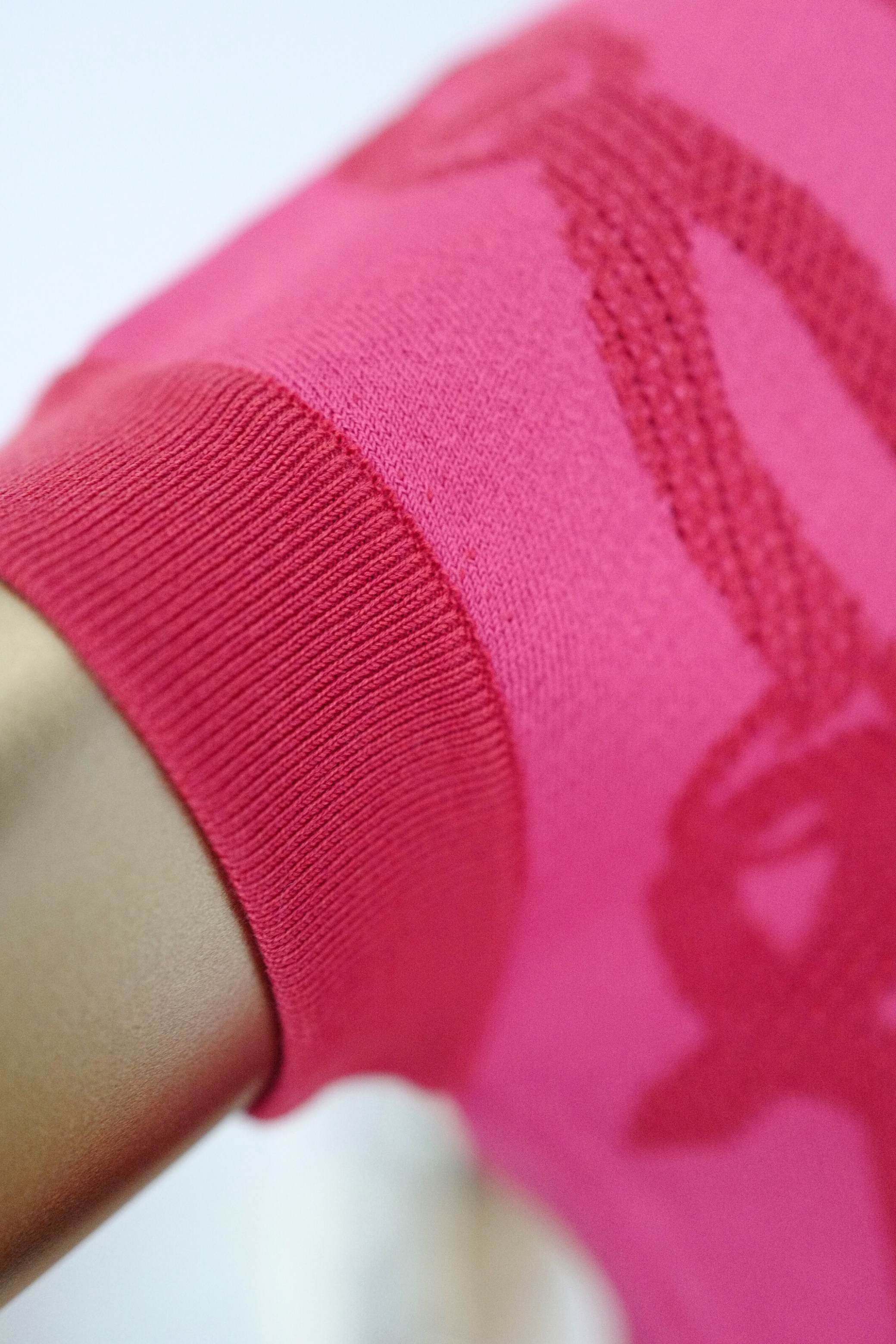 NEW Hermès Palefroi Remix Short Sleeve Sweater Rose Framboise Pink Size 36