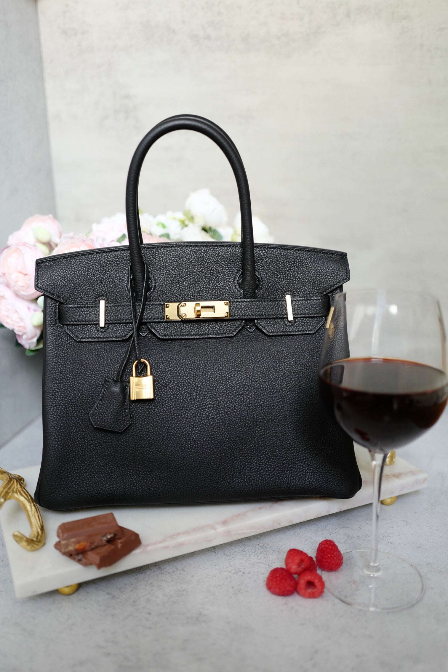 Hermès Birkin 30 Black Togo Leather with Gold Hardware New #W