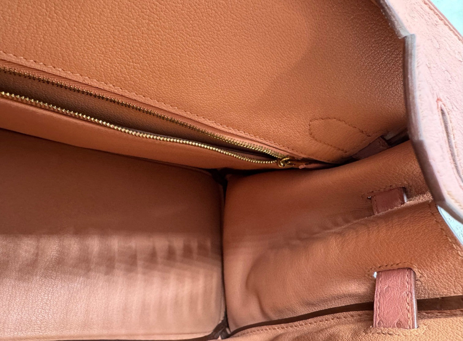 Hermès Birkin 30 Bag in Terre Cuite Ostrich with Gold Tone Hardware