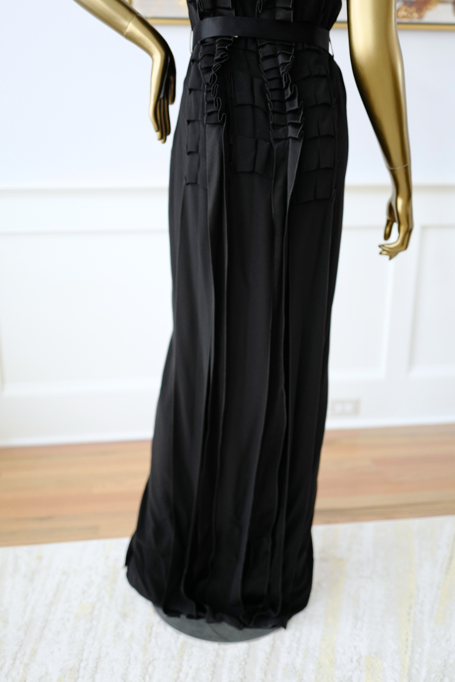Hermes Long Pleated Dress Noir Size 34 Runway FW23 Limited Edition -SOLD OUT