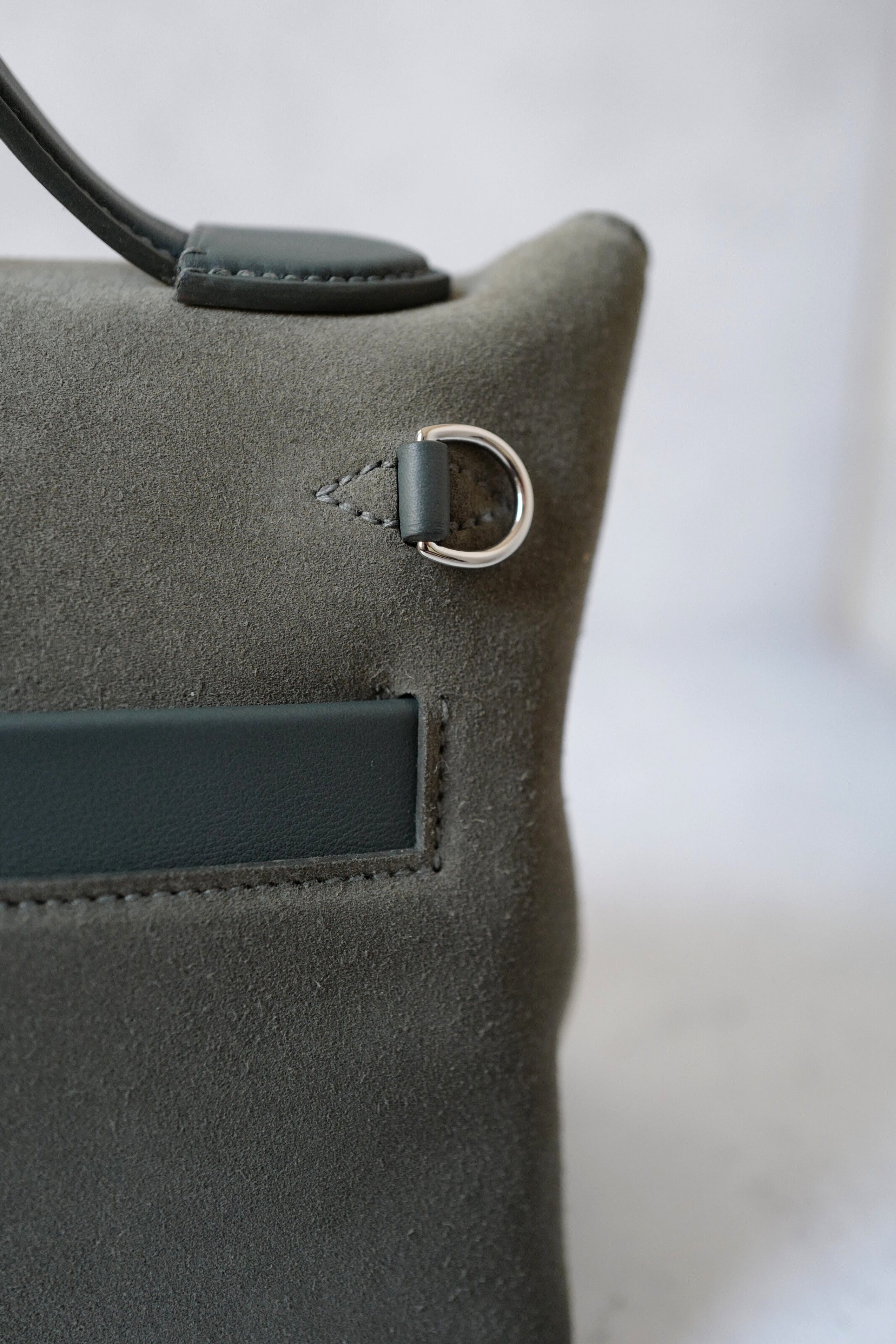 BNIB Hermès Sac 24/24-21 Bag Veau Grizzly & Swift Sable Gris Vert Mangrove with Palladium Hardware