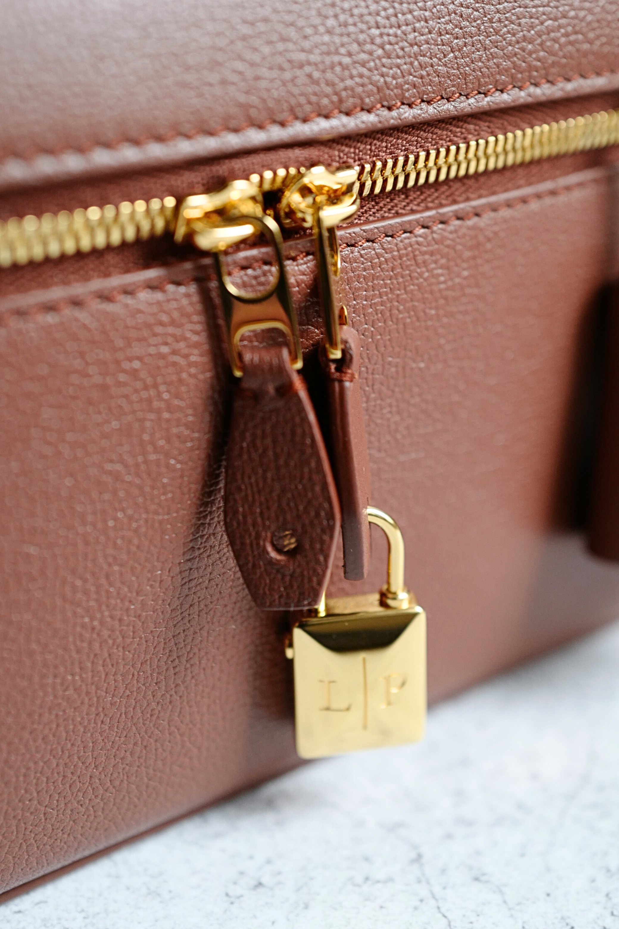 NEW Loro Piana Extra Bag L23 Burnt Tan Sun Gold Calfskin Leather Crossbody Bag
