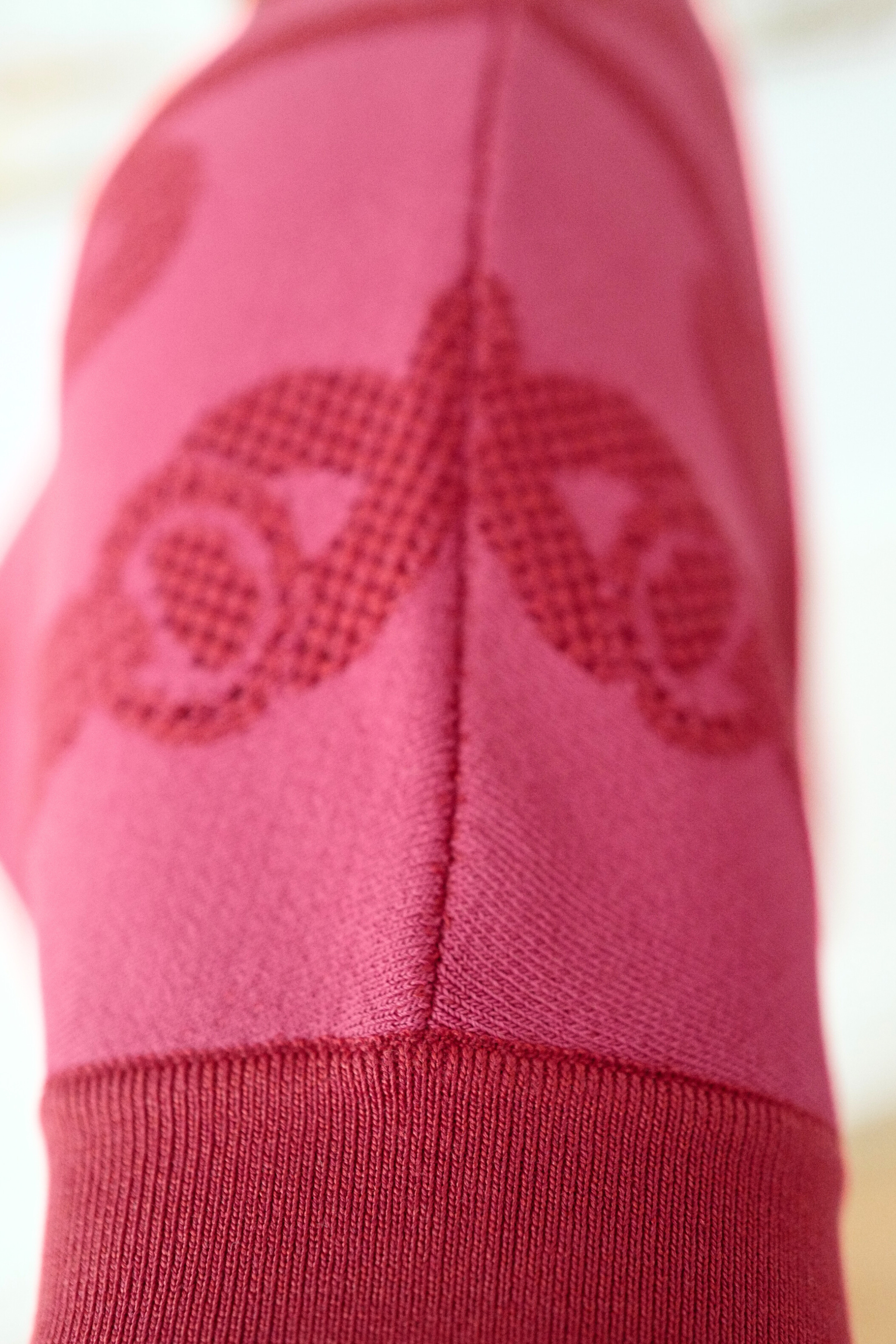 NEW Hermès Palefroi Remix Short Sleeve Sweater Rose Framboise Pink Size 36