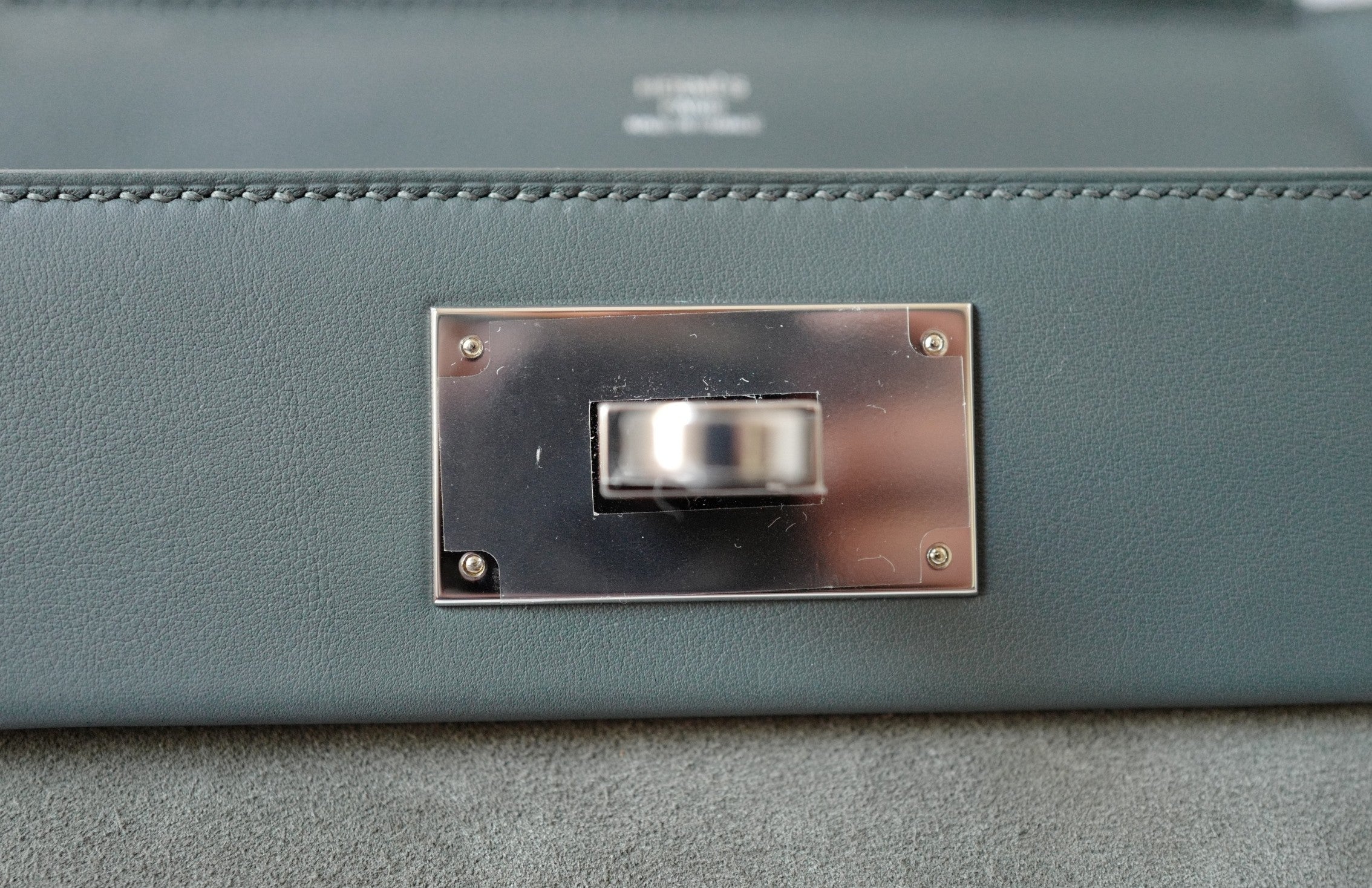 BNIB Hermès Sac 24/24-21 Bag Veau Grizzly & Swift Sable Gris Vert Mangrove with Palladium Hardware