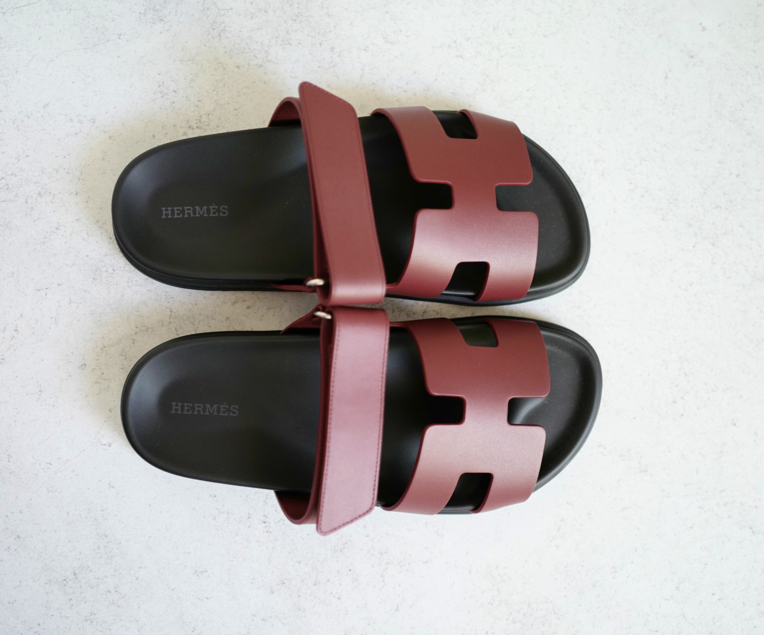 BNIB Hermès Chypre Sandals Rouge H Calfskin Leather Size 38.5