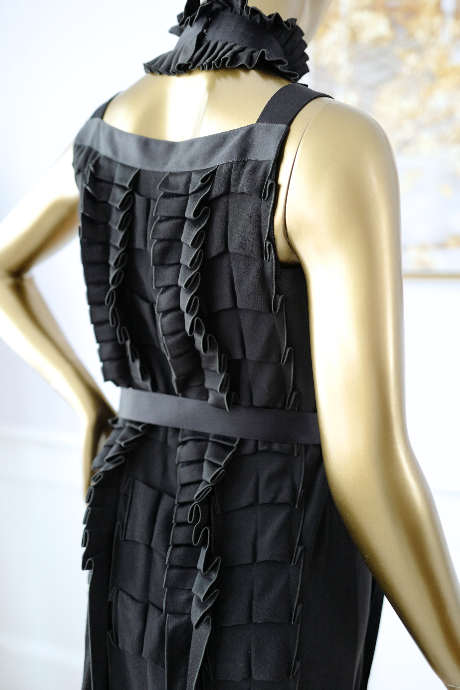 Hermes Long Pleated Dress Noir Size 34 Runway FW23 Limited Edition -SOLD OUT