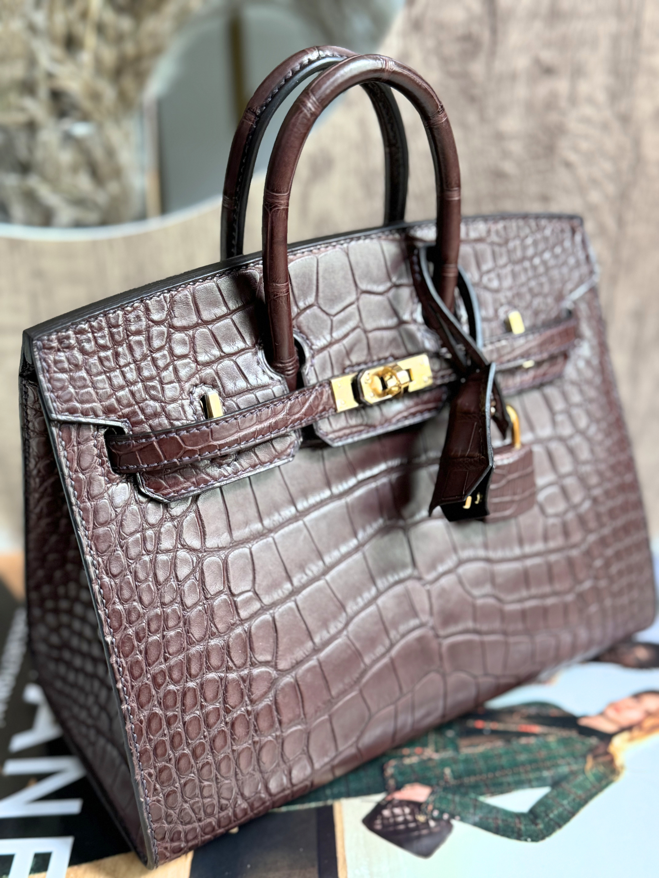 Hermès Birkin 20 Havane Matte Alligator Gold Hardware NEW