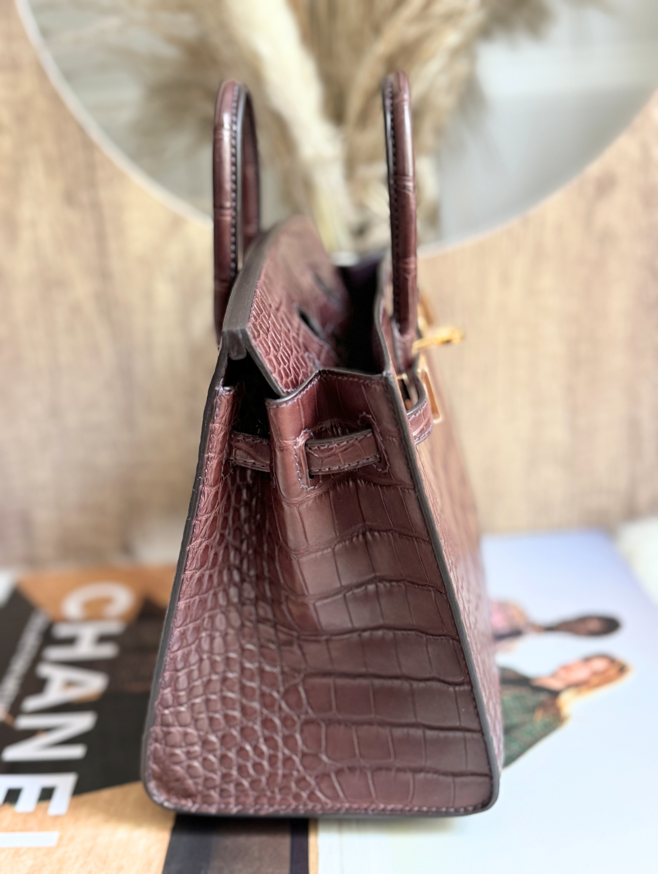 Hermès Birkin 20 Havane Matte Alligator Gold Hardware NEW