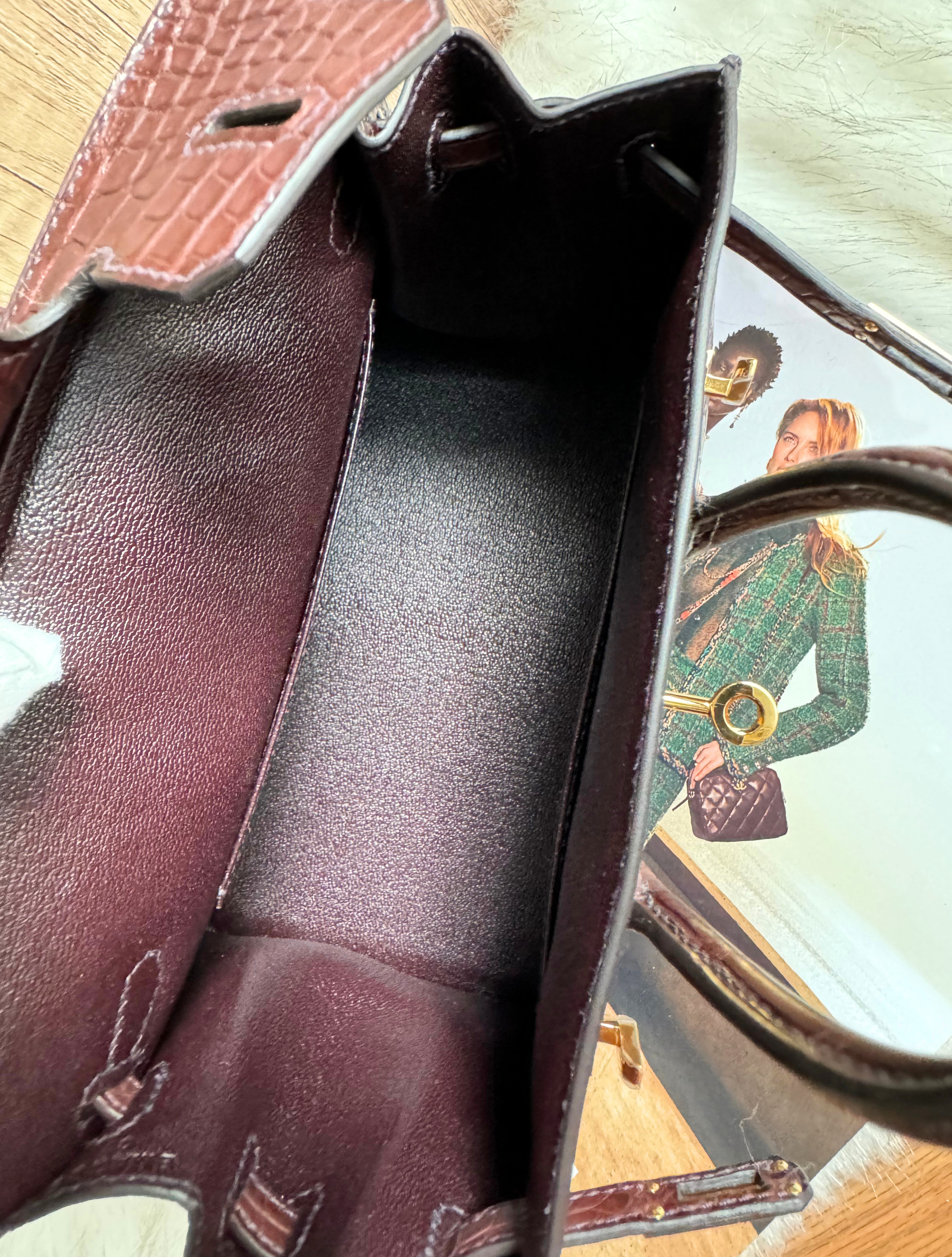 Hermès Birkin 20 Havane Matte Alligator Gold Hardware NEW