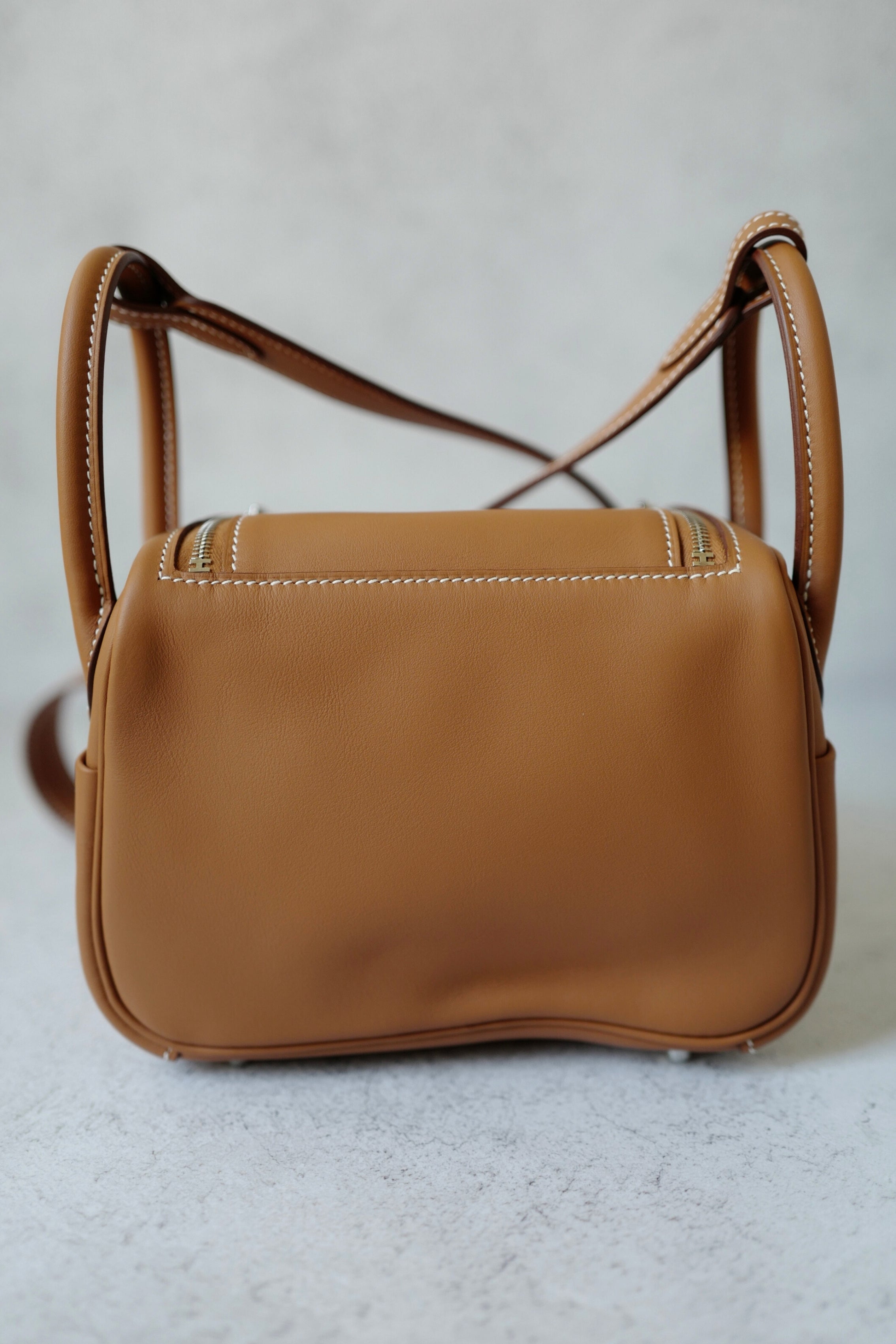 BNIB Hermès Lindy Mini II Bag Swift Leather Gold 37 Electrum Silver/Gold Hardware