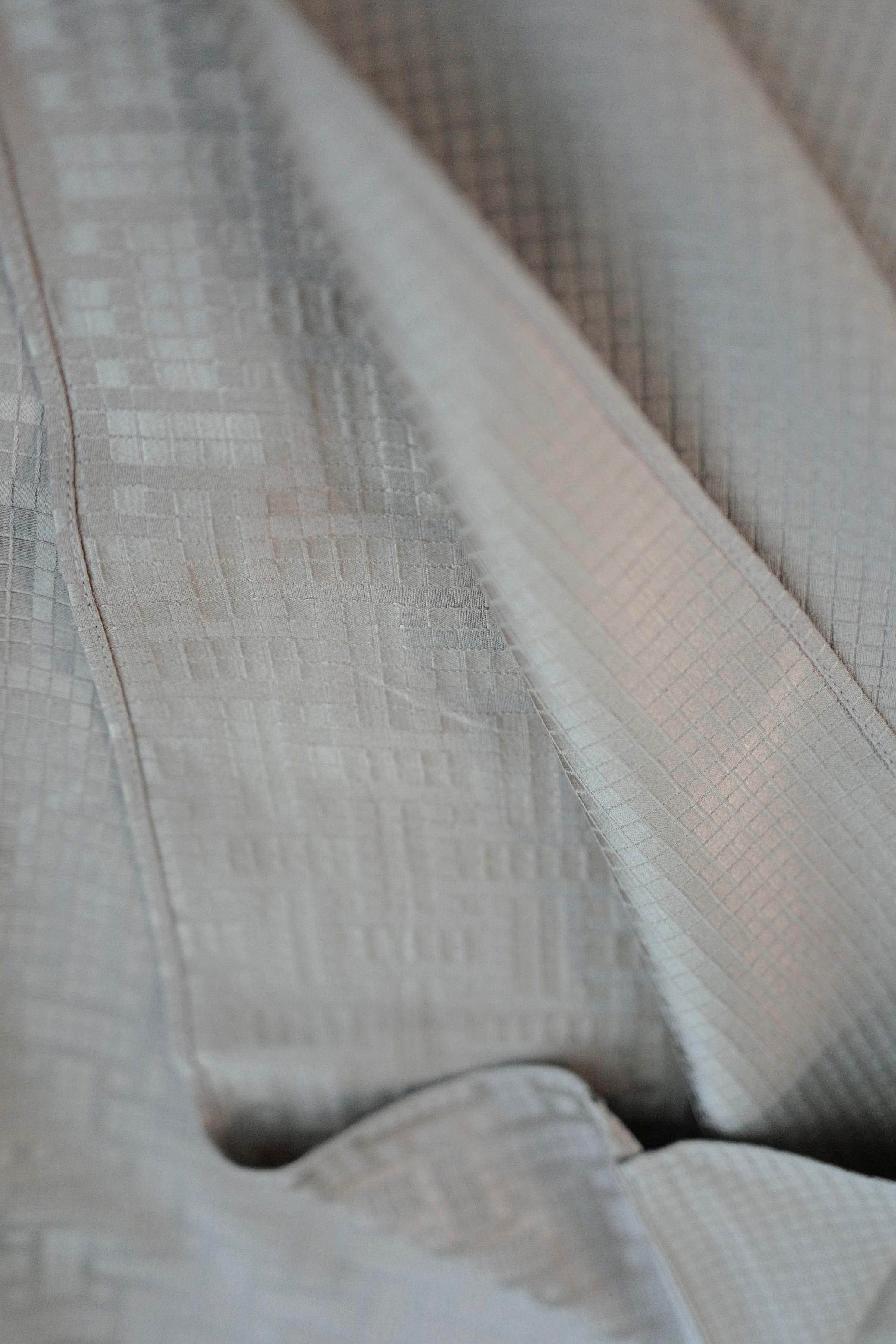 NEW Hermès Mosaique Belted Caftan Dress in Jacquard Silk Gris Étoupe Size 36