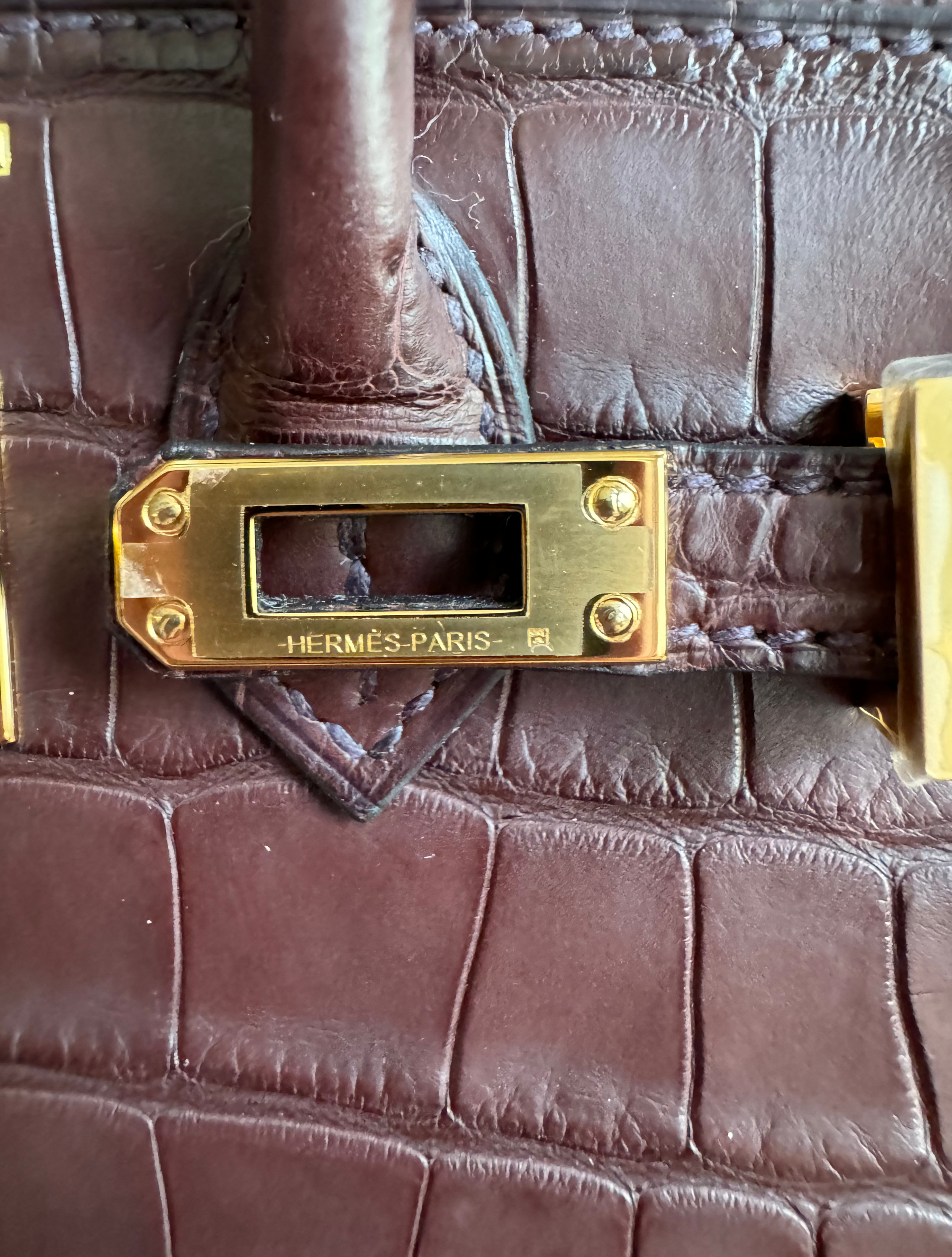 Hermès Birkin 20 Havane Matte Alligator Gold Hardware NEW