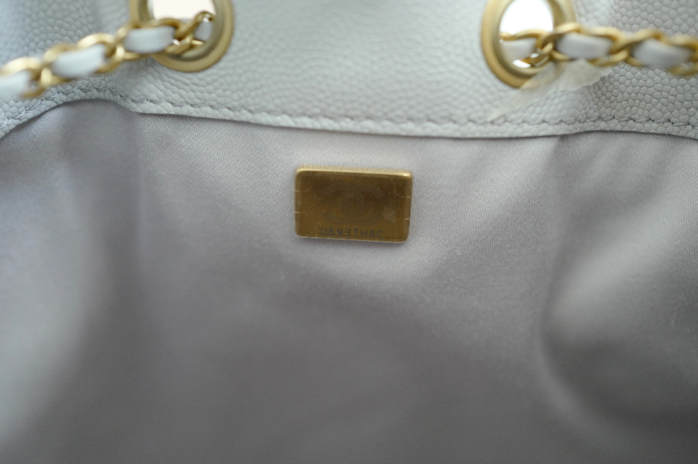 NEW CHANEL 2025 25B Small Hobo Bag Grained Calfskin Pale Grey