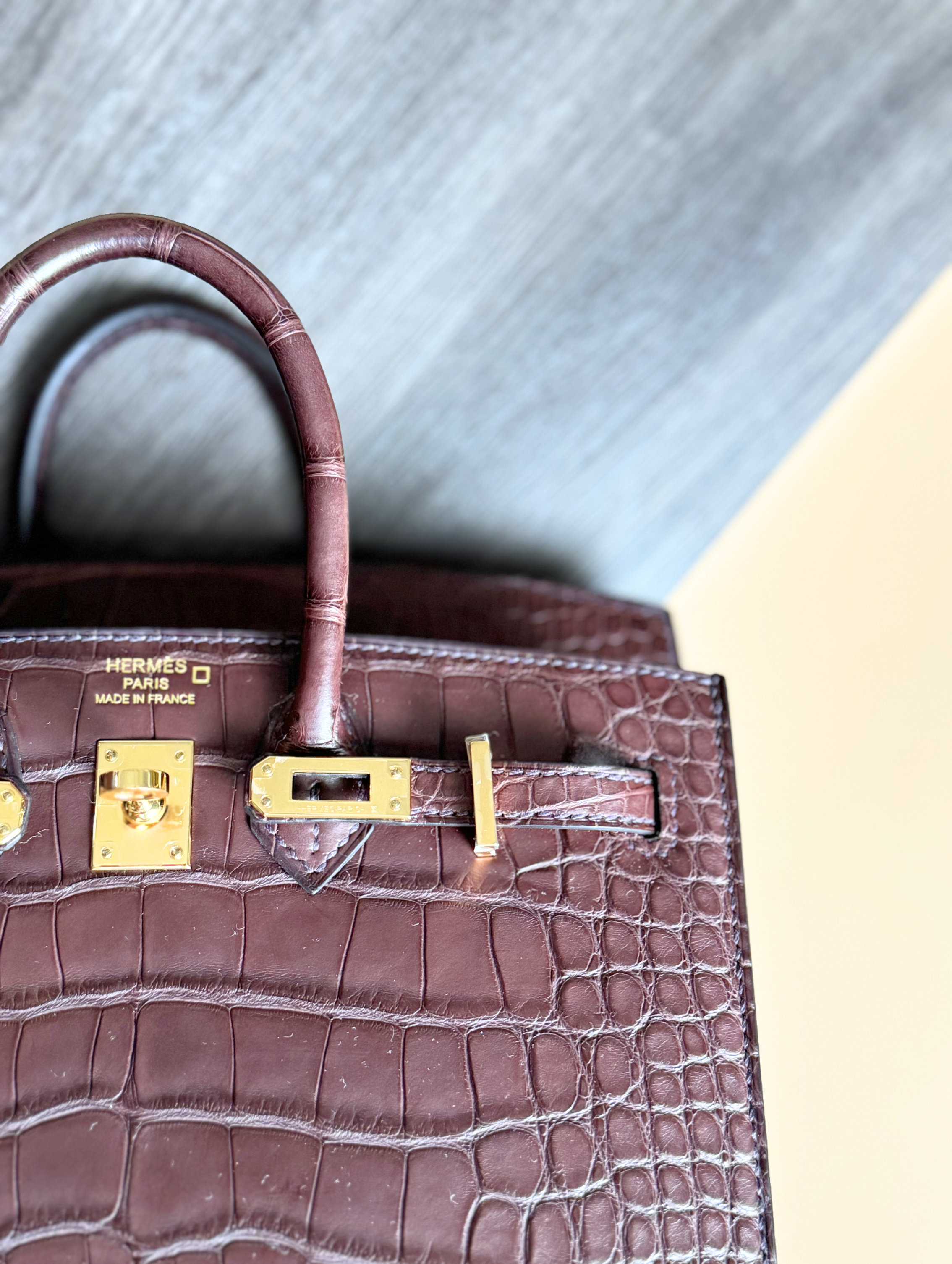 Hermès Birkin 20 Havane Matte Alligator Gold Hardware NEW