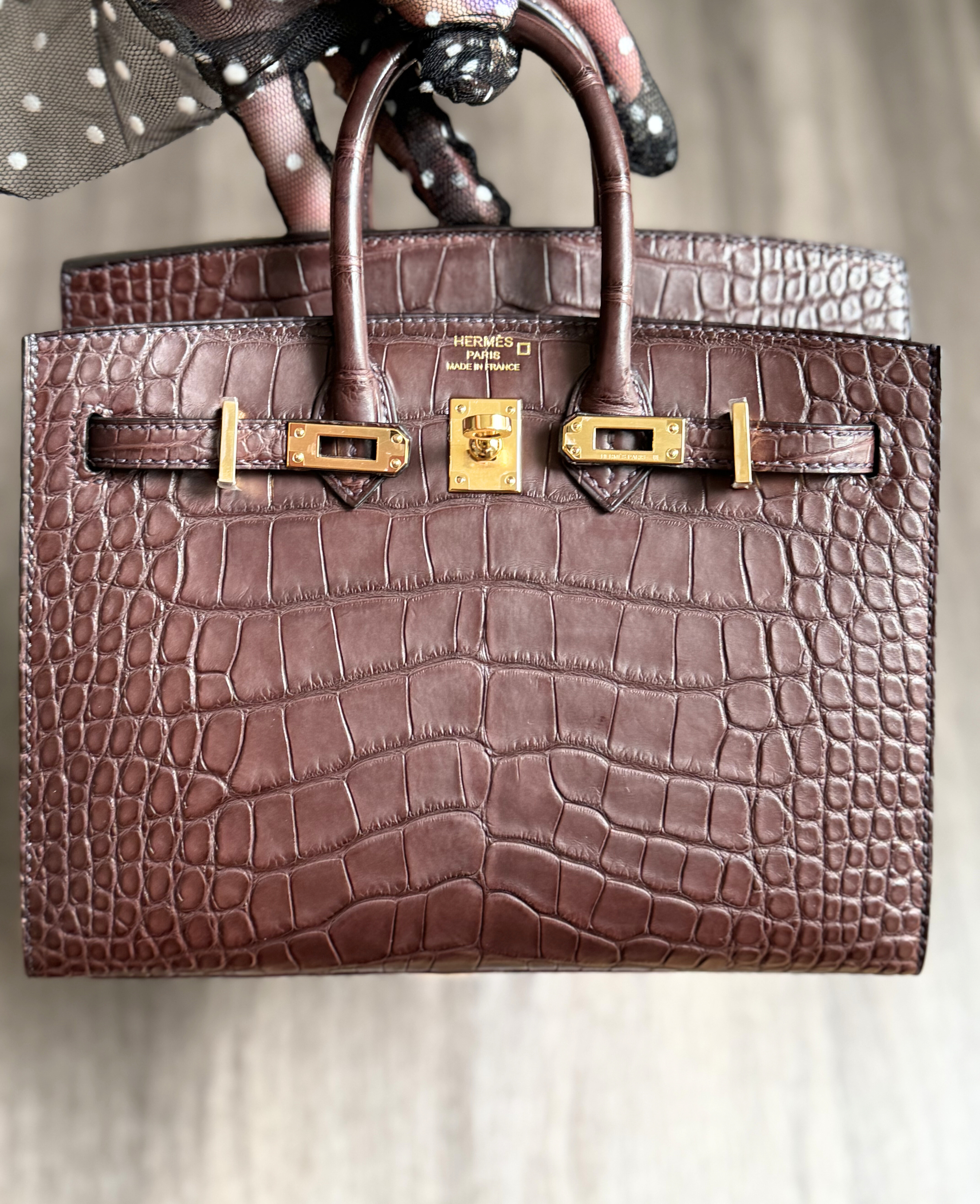 Hermès Birkin 20 Havane Matte Alligator Gold Hardware NEW