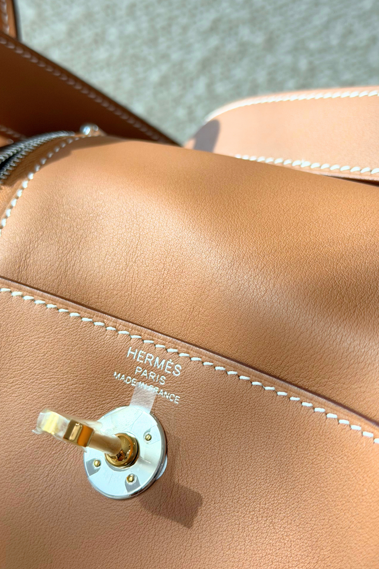 BNIB Hermès Lindy Mini II Bag Swift Leather Gold 37 Electrum Silver/Gold Hardware