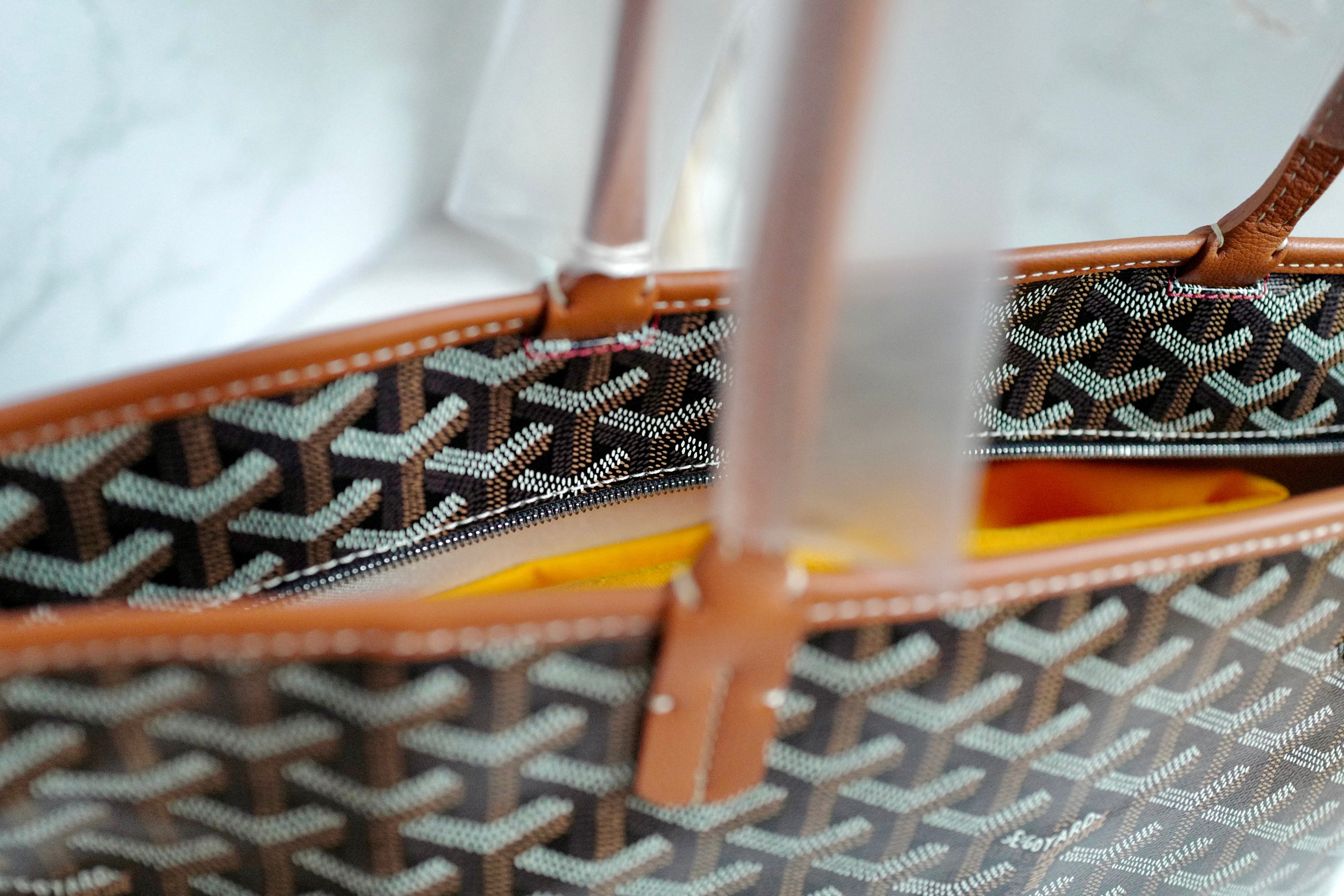 NEW Goyard Artois PM Bag in Black & Tan with Palladium HW