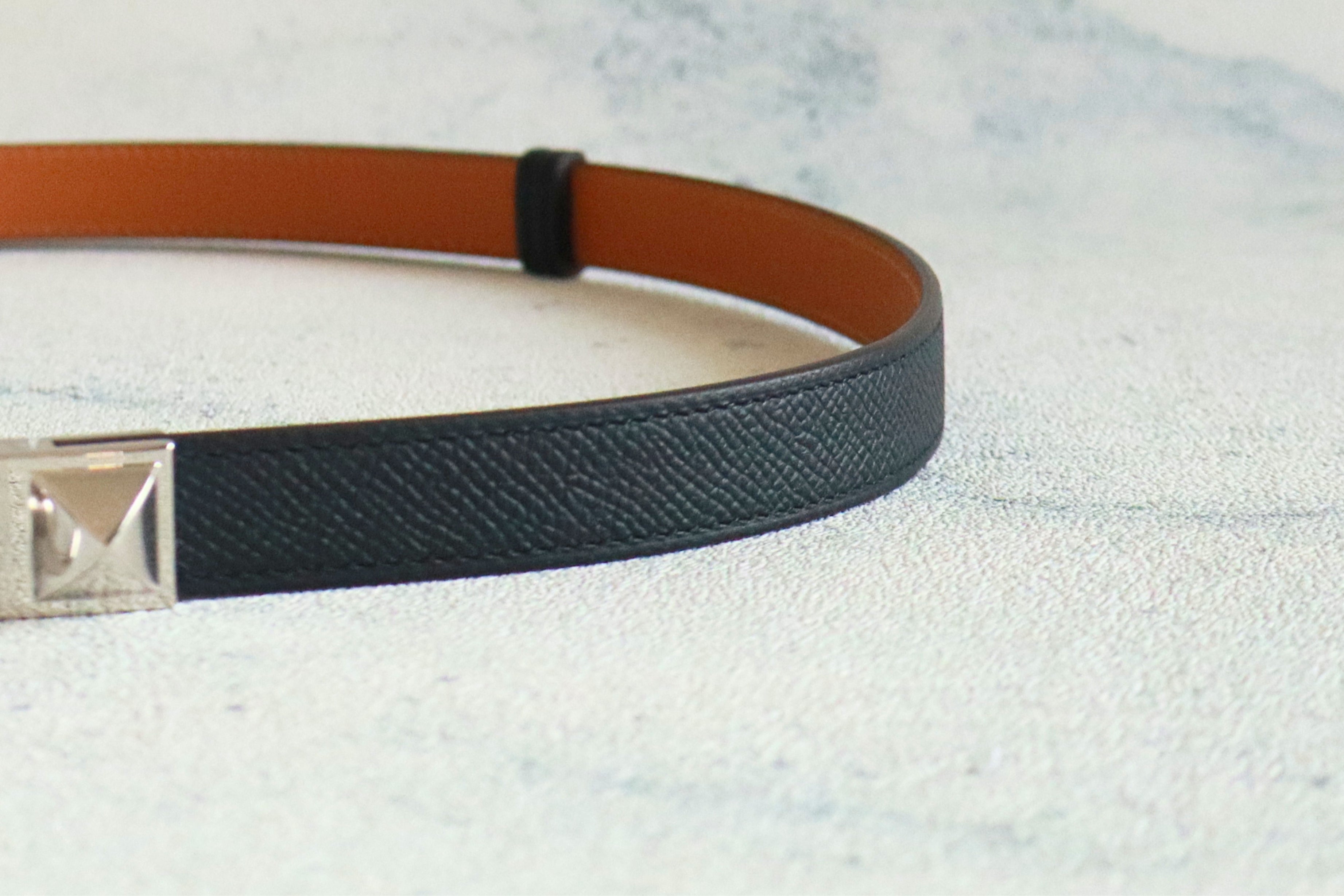 BNIB Hermes Rivale 18 Belt Epsom in Noir Palladium Hardware 2026