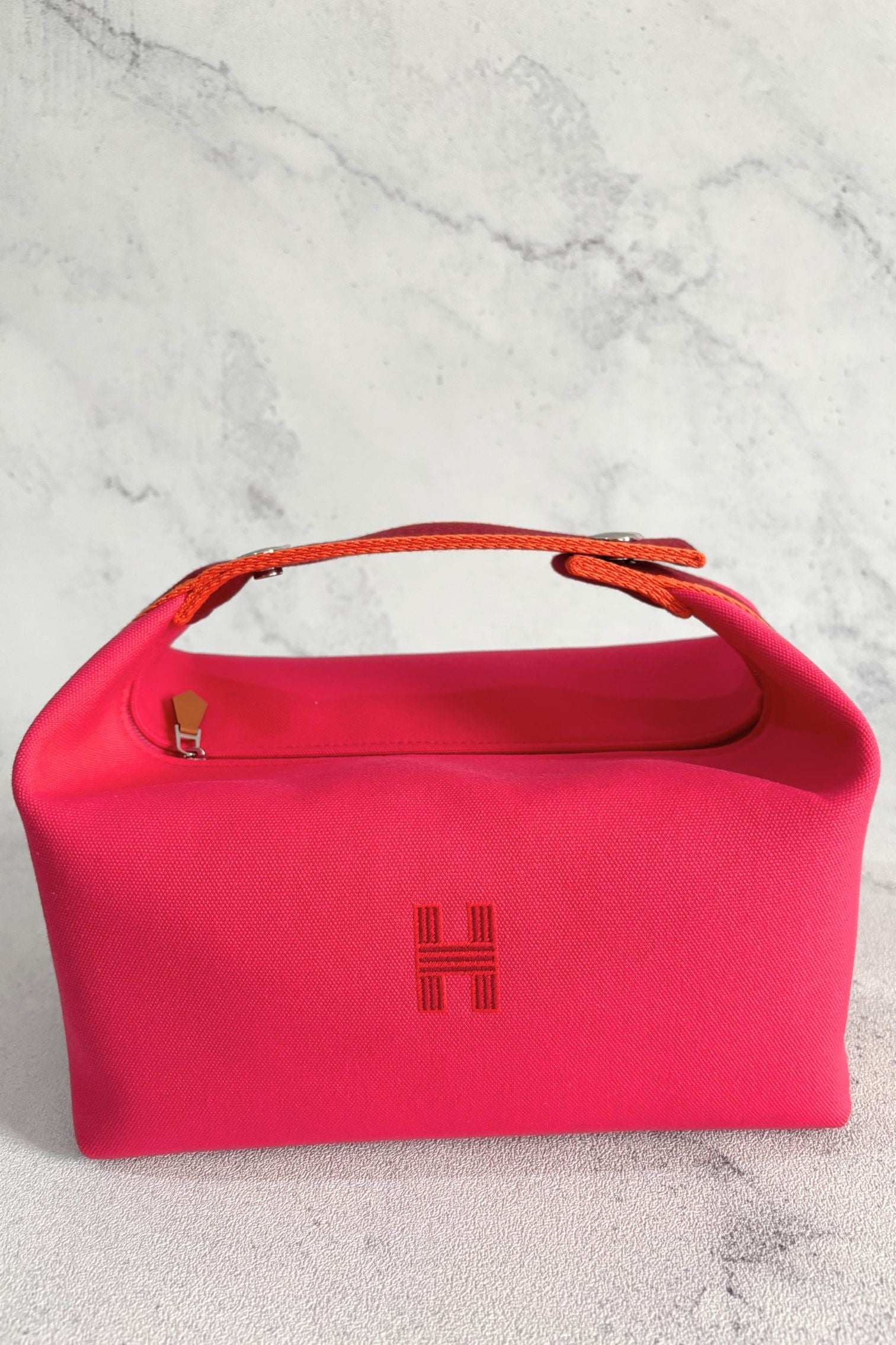NEW Hermes Bride a Brac Case Large Model Hibiscus 100% Cotton