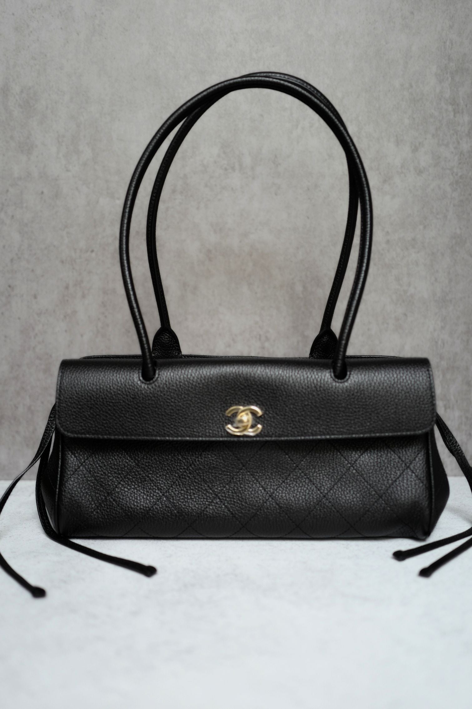 Chanel 26S Small Shopping Bag "Matthieu Blazy's" Black Calfskin Gold Hardware