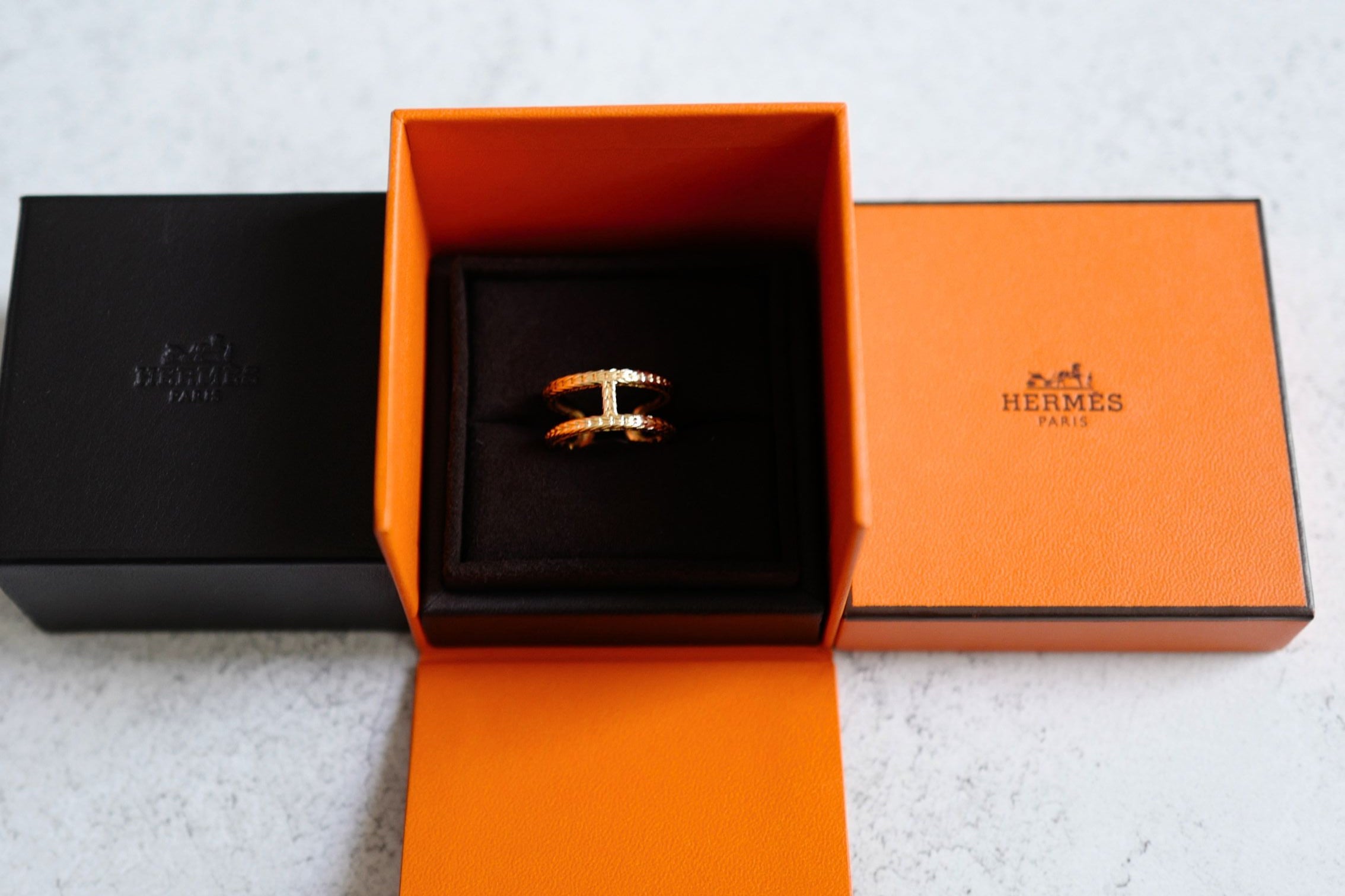 Hermès Chaine d’Ancre Danaé Ring Small Model Yellow Gold 18K Size 52