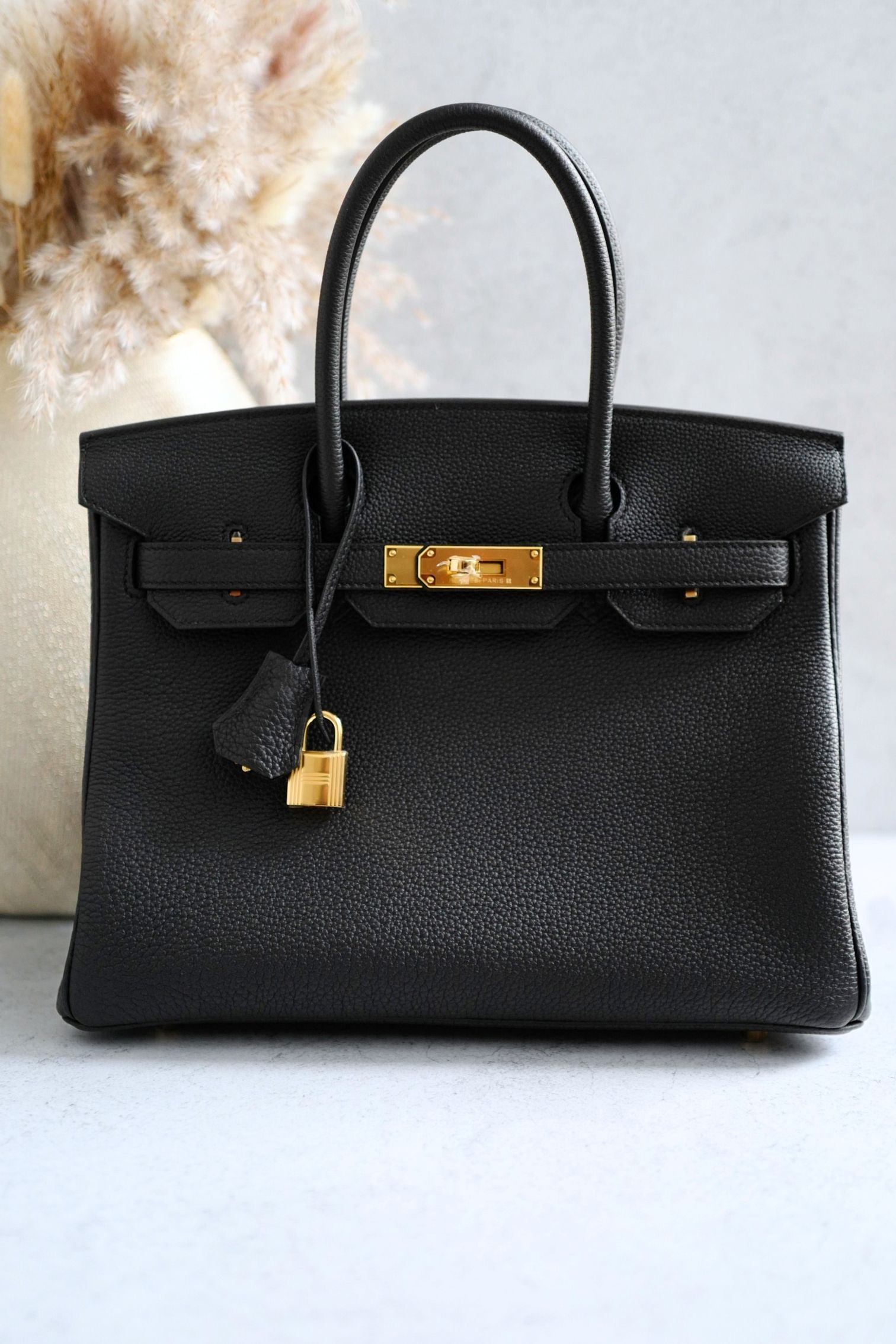 Hermès Birkin 30 Black Togo Leather Gold Hardware K Stamp