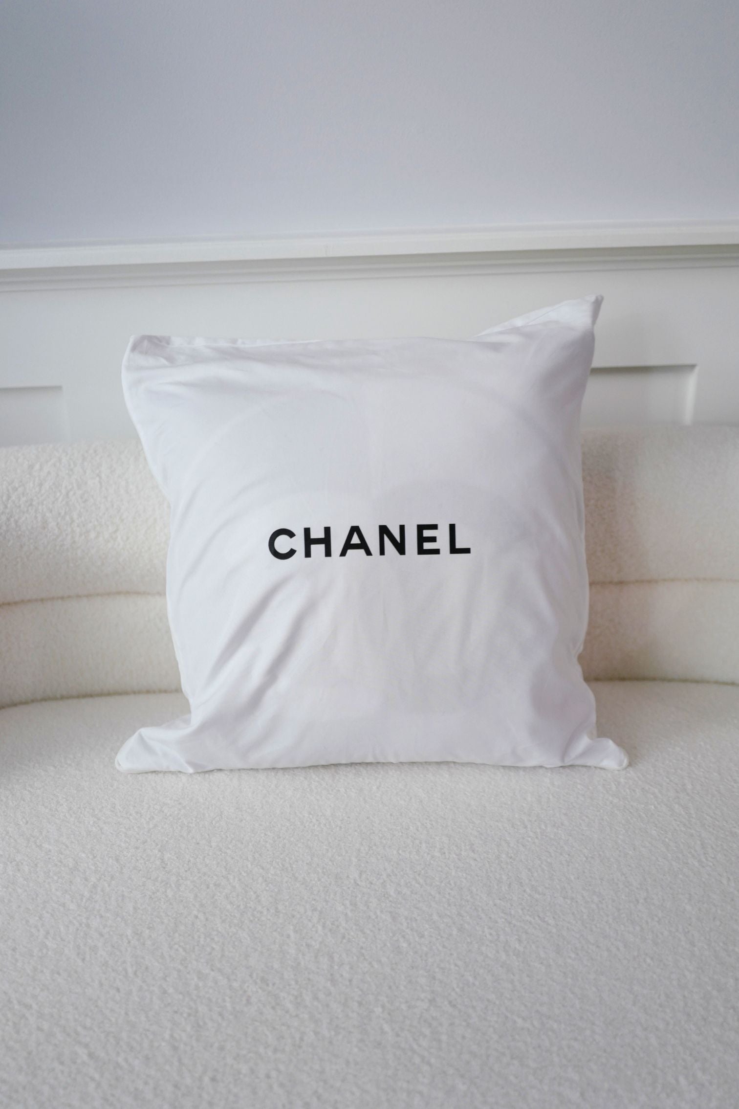 NEW Chanel CC Logo Pillow Burgundy White Wool Cashmere