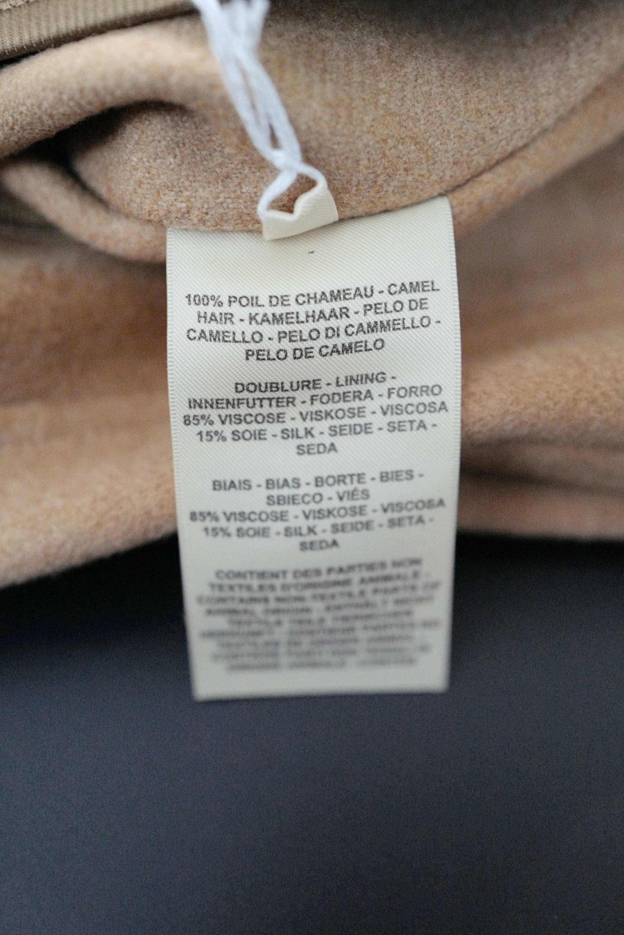 Hermès Women’s Overcoat Size 34 Beige Camel Hair Coat