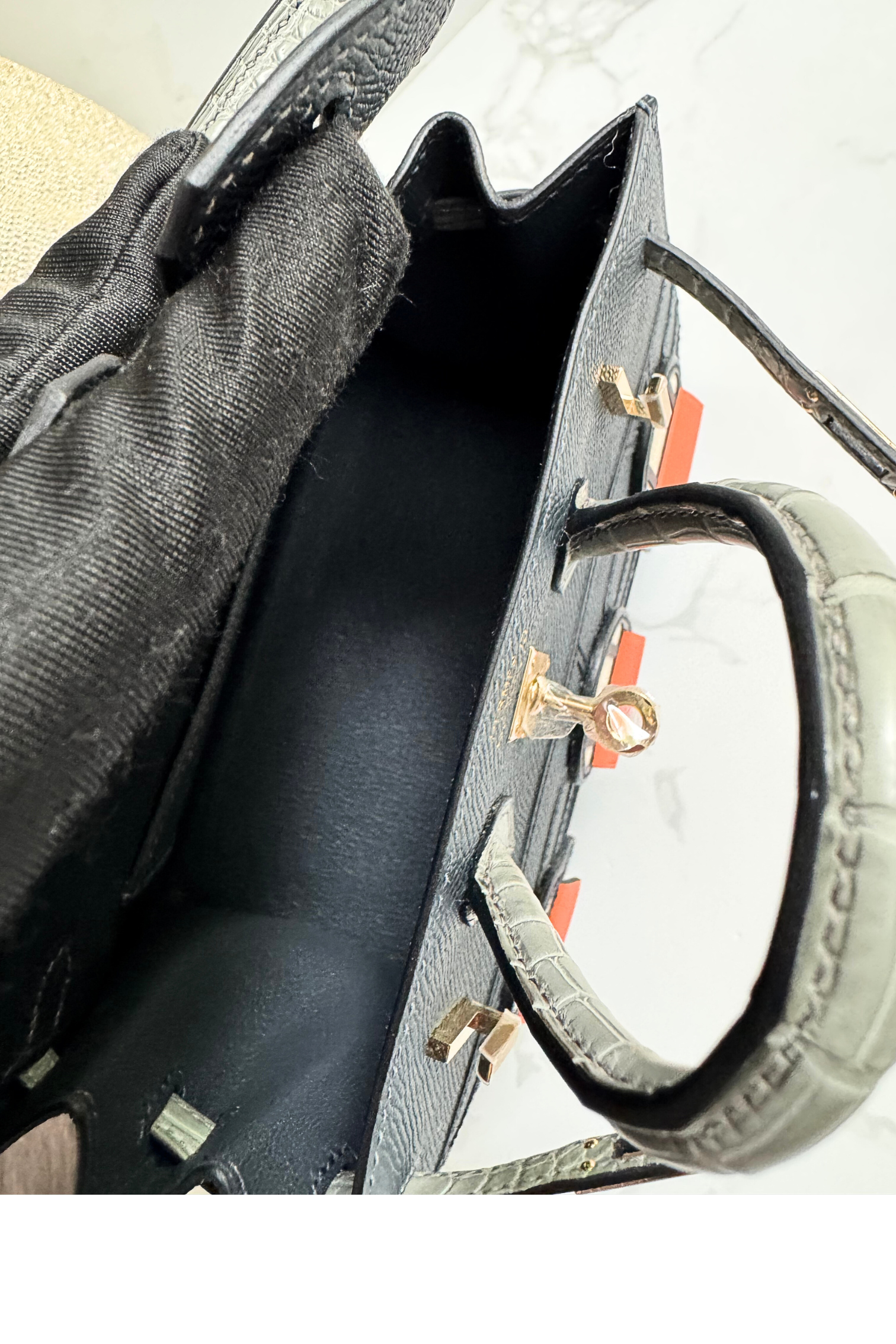 BNIB Hermès Birkin 20 Sellier Faubourg “Rainy Days” Alligator & Epsom Gris Misty PHW 2025