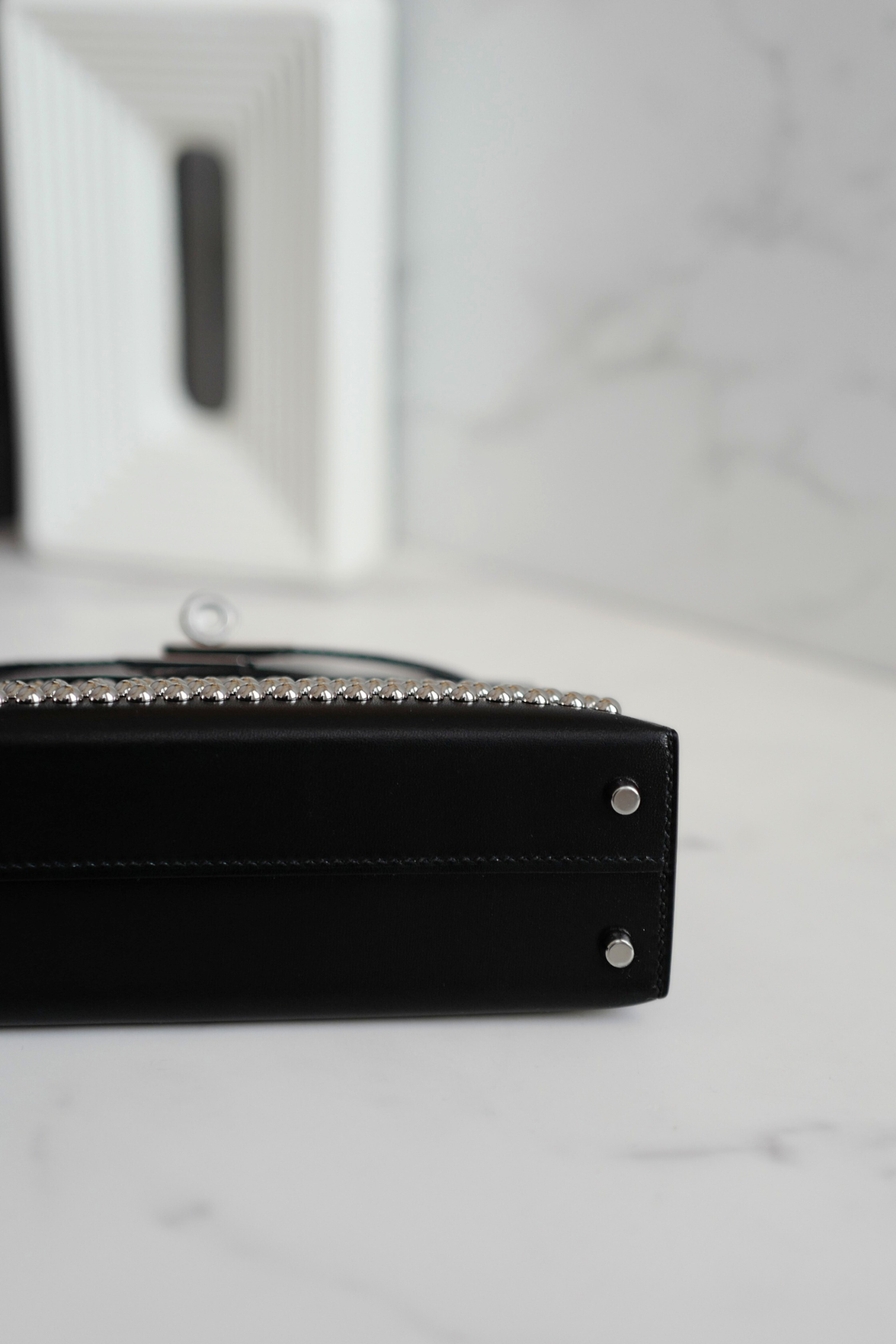 BNIB Hermès Kelly 20 Clouté Studded with Palladium Hardware