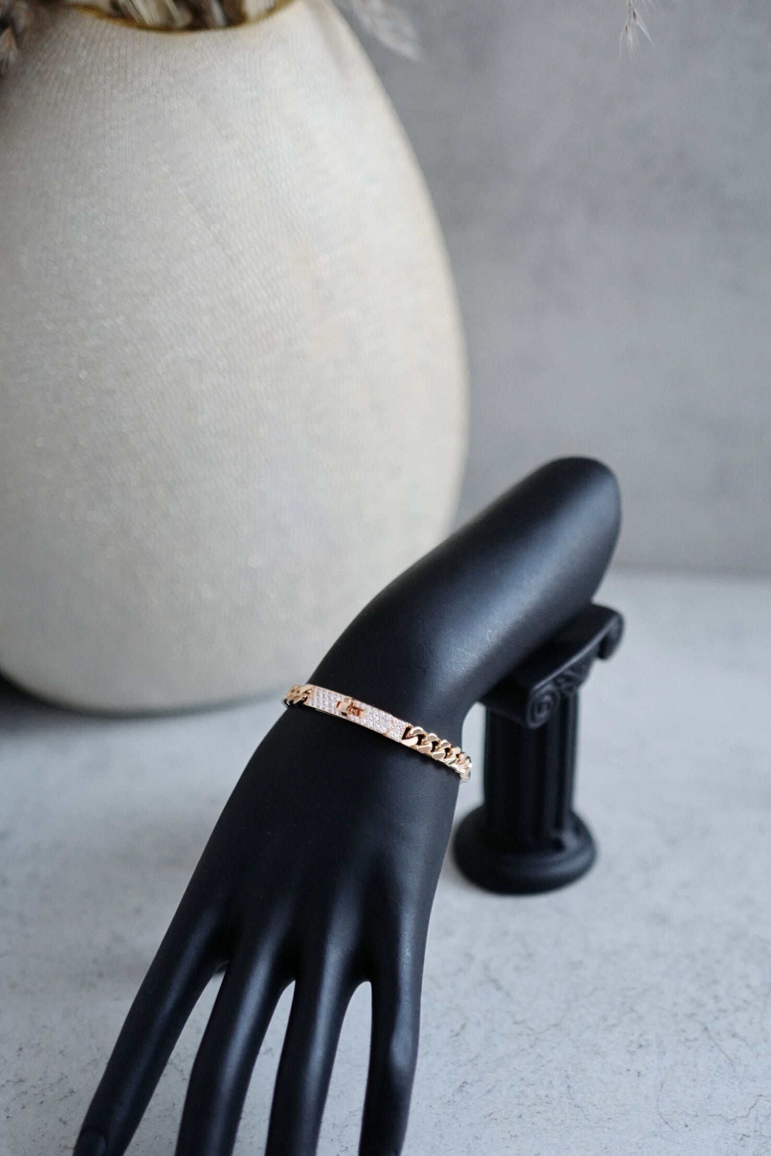 Hermès Kelly Gourmette Bracelet SH Very Small Model Rose Gold with Diamonds SH