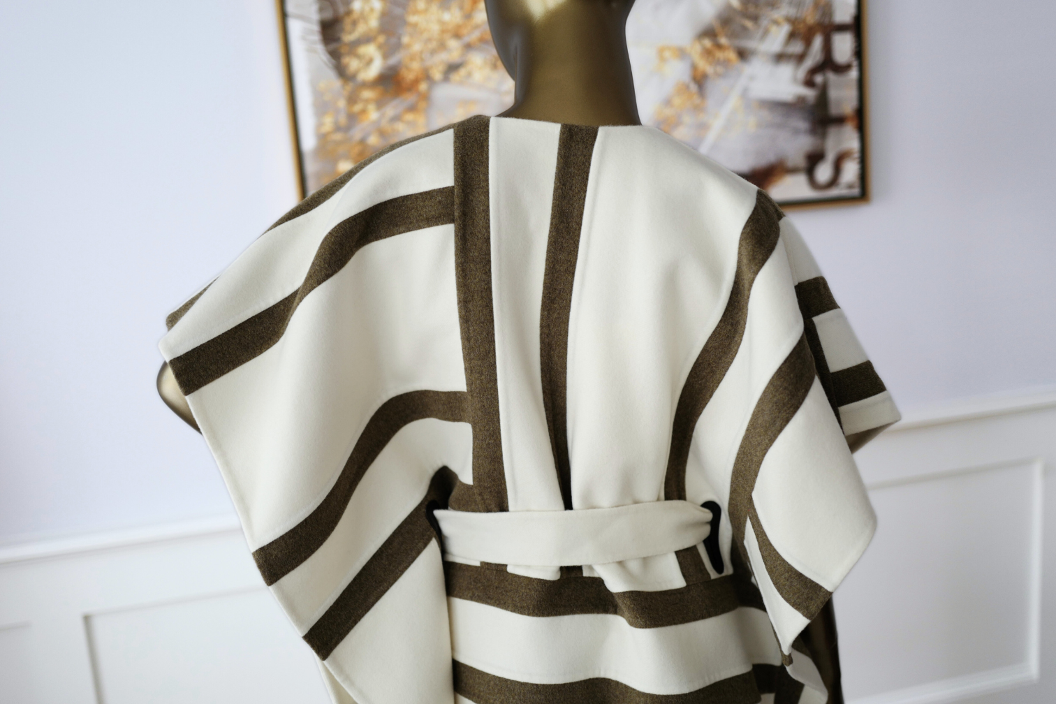 Hermes Gilet Long Inspo Poncho Cachemire Doubl91 Blanc Casse size 34 Retail $10K