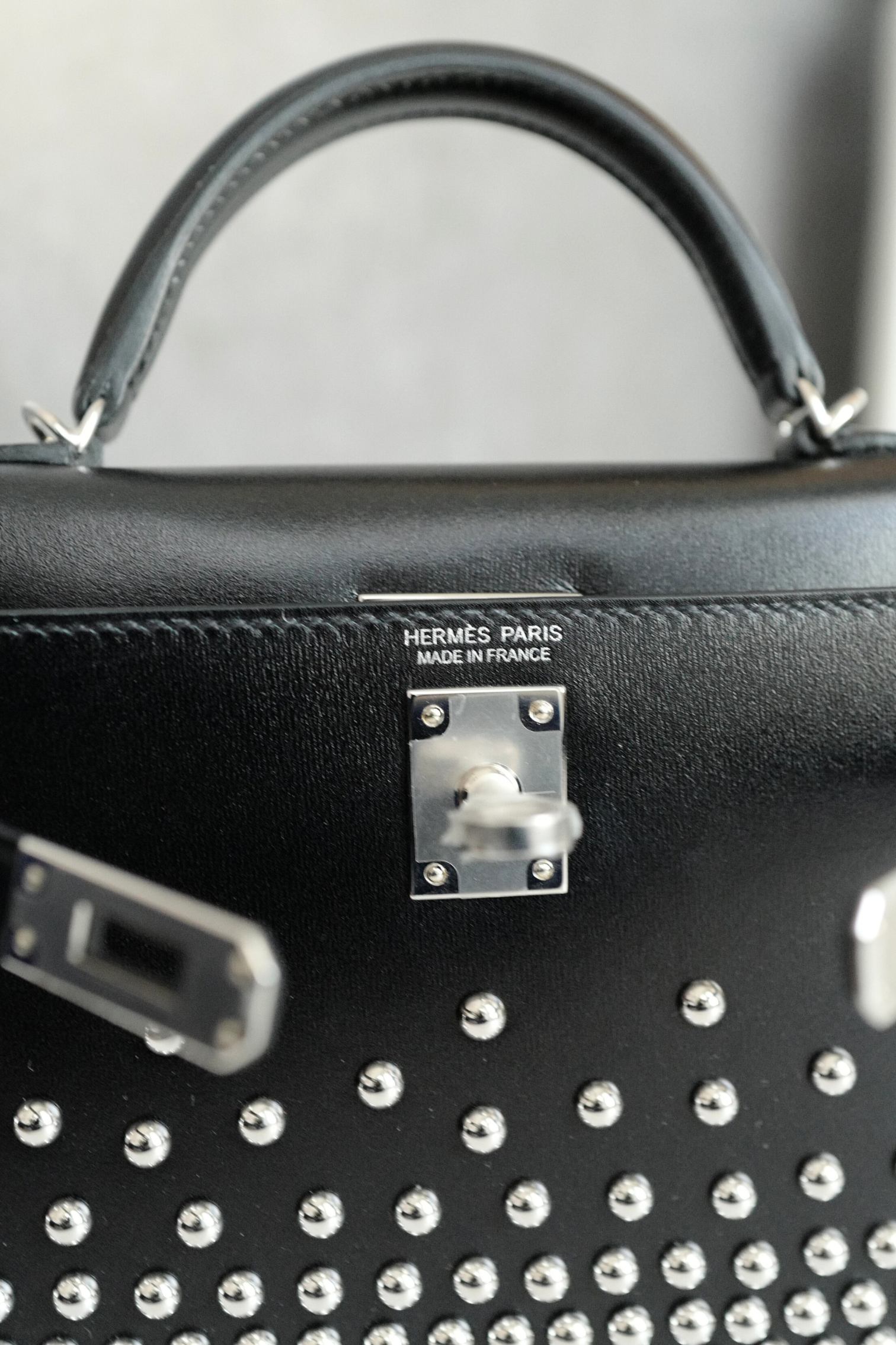 BNIB Hermès Kelly 20 Clouté Studded with Palladium Hardware