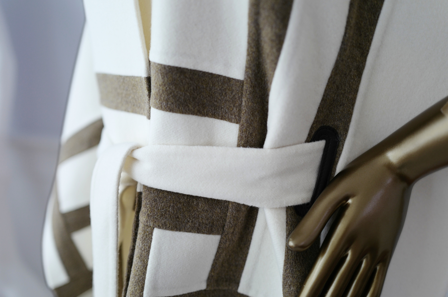 Hermes Gilet Long Inspo Poncho Cachemire Doubl91 Blanc Casse size 34 Retail $10K