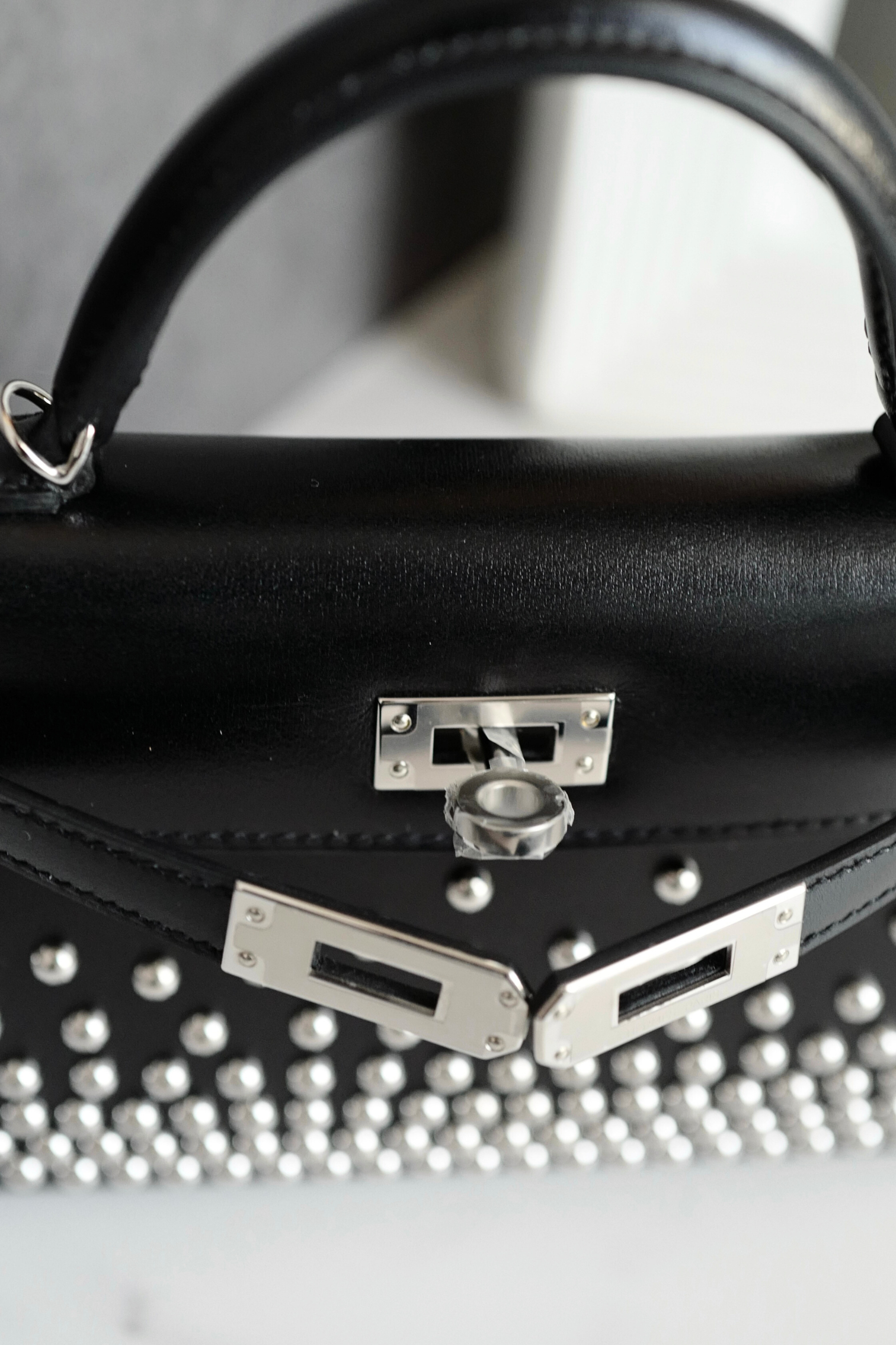 BNIB Hermès Kelly 20 Clouté Studded with Palladium Hardware