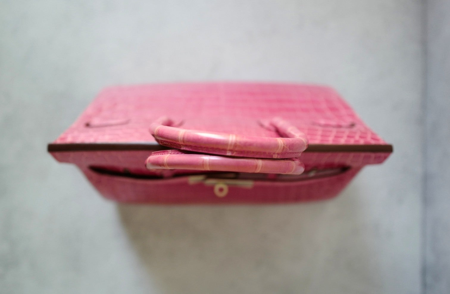 Hermes Birkin 30 Rose Pink Tyrien Shiny Niloticus P Stamp 2012 PHW Complete