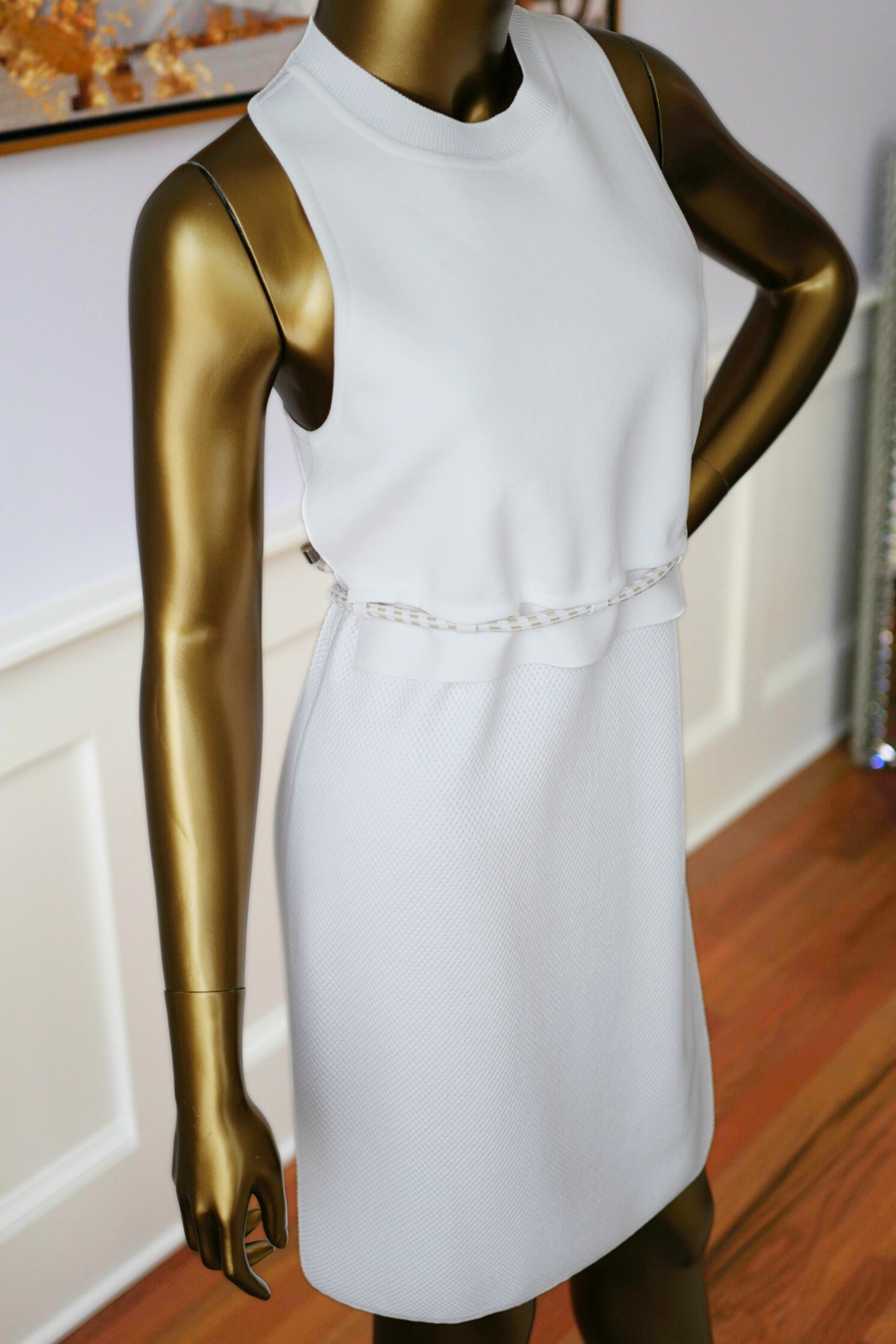 Hermes Maille Technique 91 Blanc Casse Dress size 38