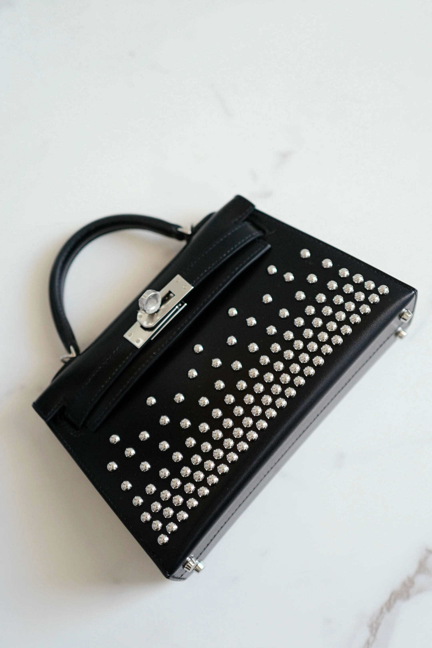 BNIB Hermès Kelly 20 Clouté Studded with Palladium Hardware