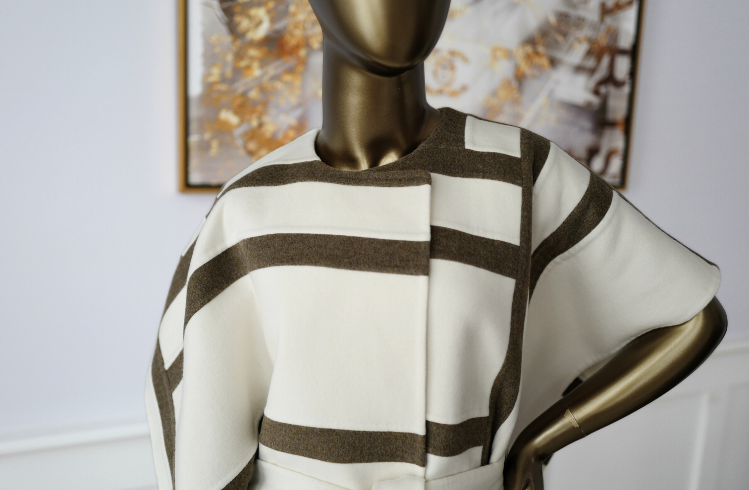 Hermes Gilet Long Inspo Poncho Cachemire Doubl91 Blanc Casse size 34 Retail $10K